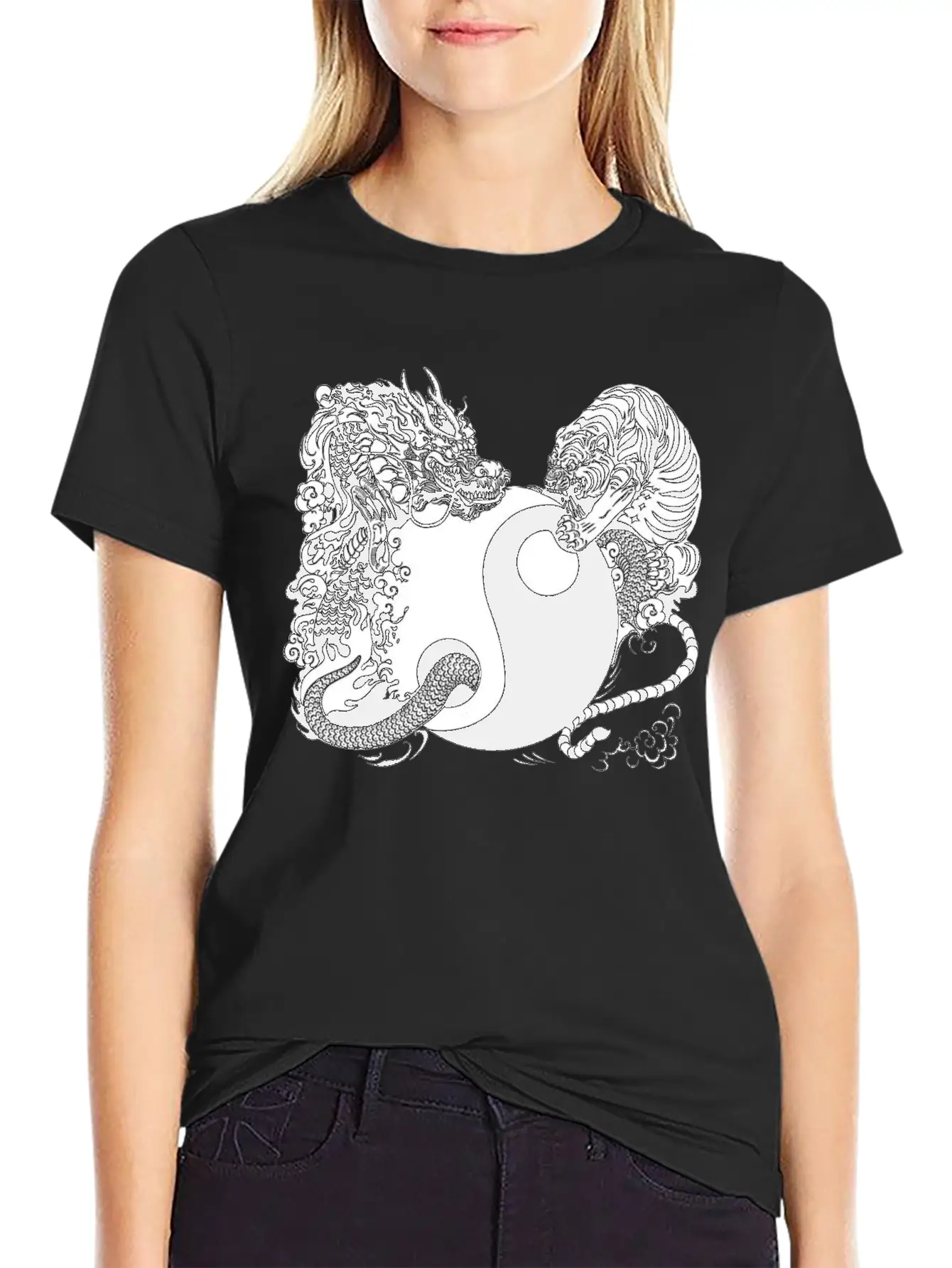 Dragon And Tiger Classic Cotton Tee – Unisex Comfort For Any Season