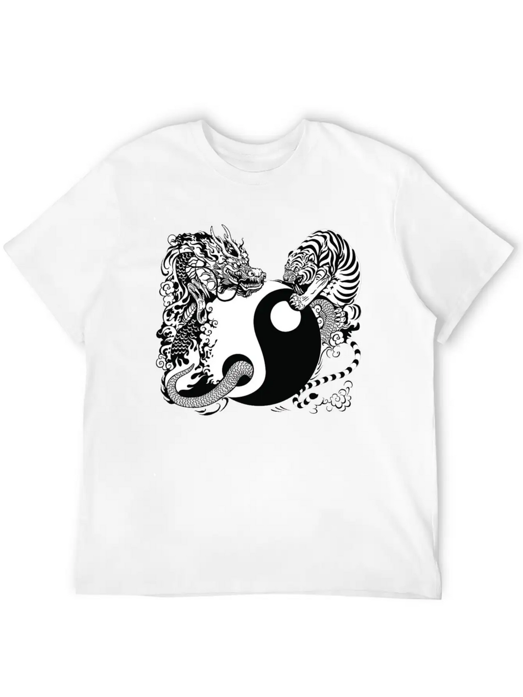 Dragon And Tiger Classic Cotton Tee – Unisex Comfort For Any Season