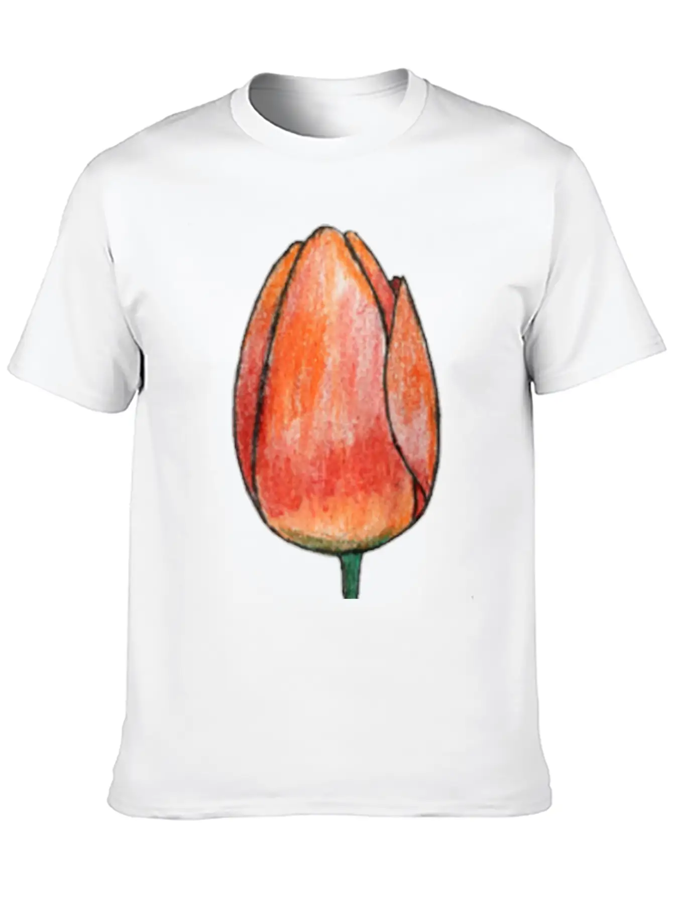 Draw A Tulip Stylish Everyday T-Shirt – Unisex Basic Cotton Tee