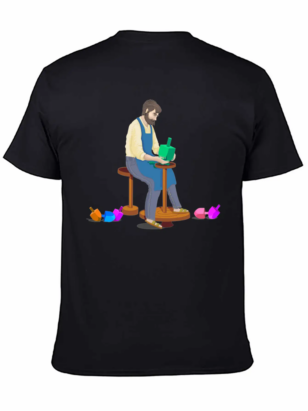 Dreidel Dreidel Dreidel (I Made It Out Of Clay) Stylish Everyday T-Shirt – Unisex Basic Cotton Tee