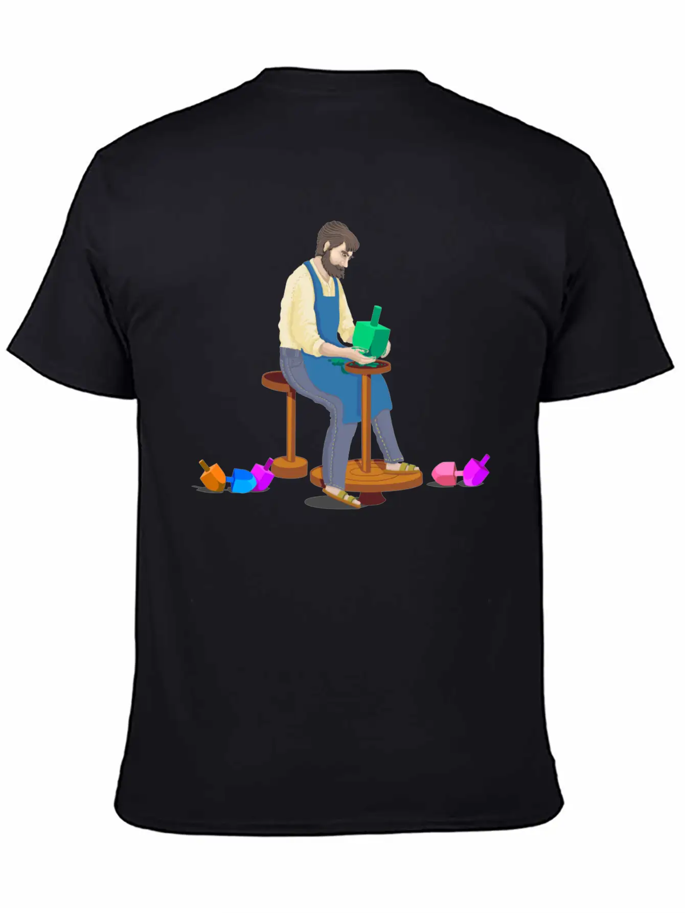 Dreidel Dreidel Dreidel (I Made It Out Of Clay) Stylish Everyday T-Shirt – Unisex Basic Cotton Tee