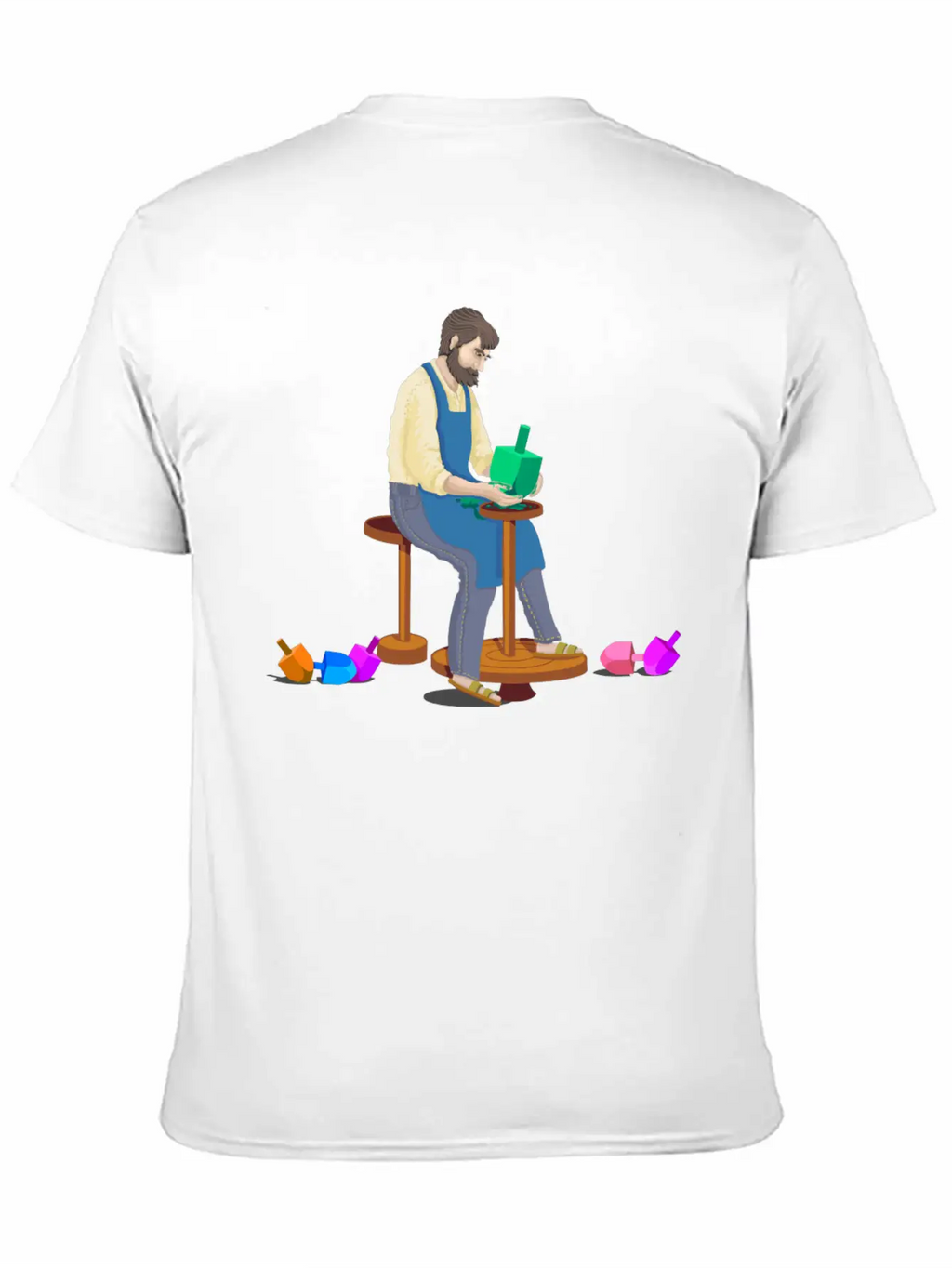 Dreidel Dreidel Dreidel (I Made It Out Of Clay) Stylish Everyday T-Shirt – Unisex Basic Cotton Tee