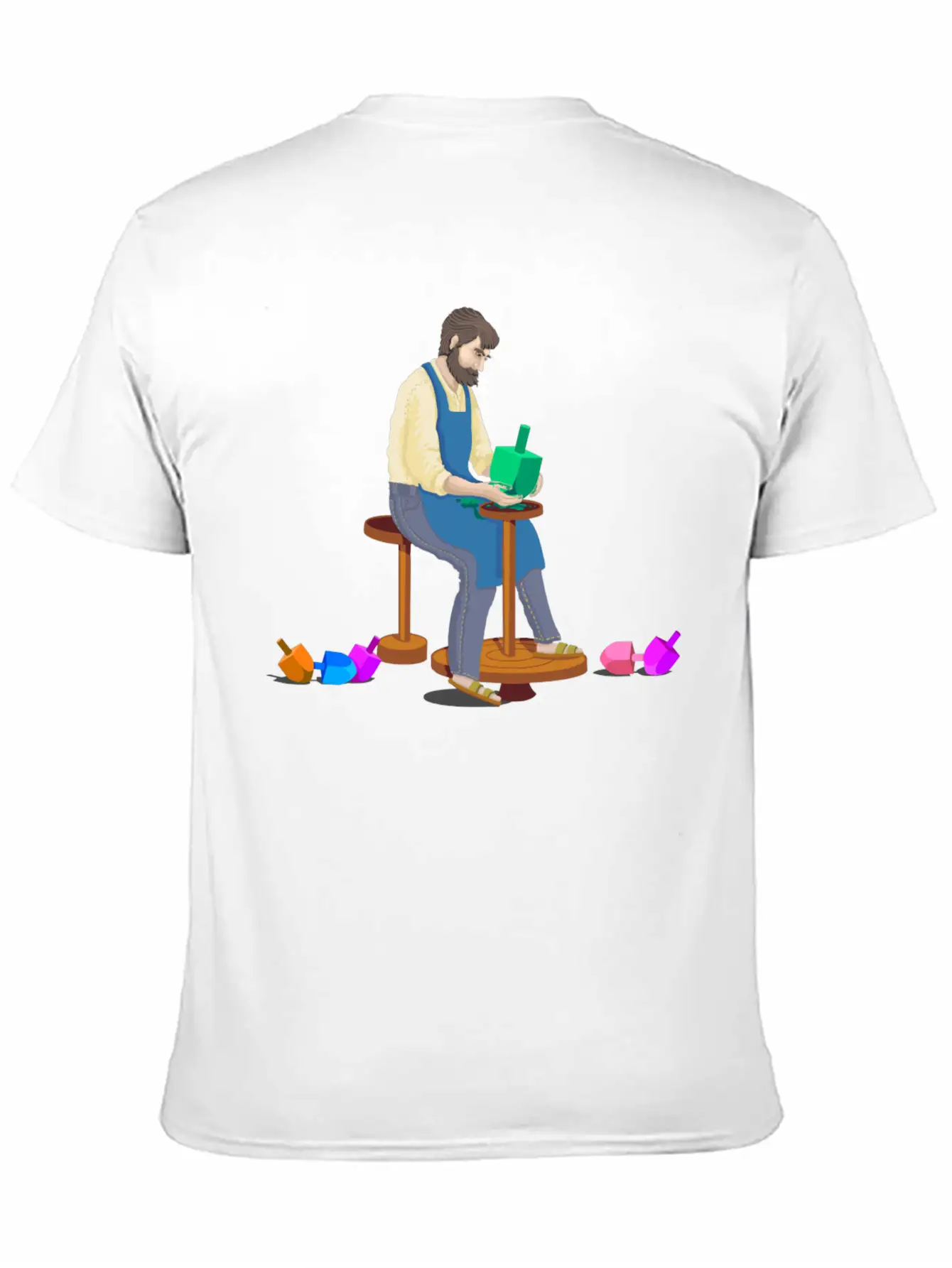 Dreidel Dreidel Dreidel (I Made It Out Of Clay) Stylish Everyday T-Shirt – Unisex Basic Cotton Tee