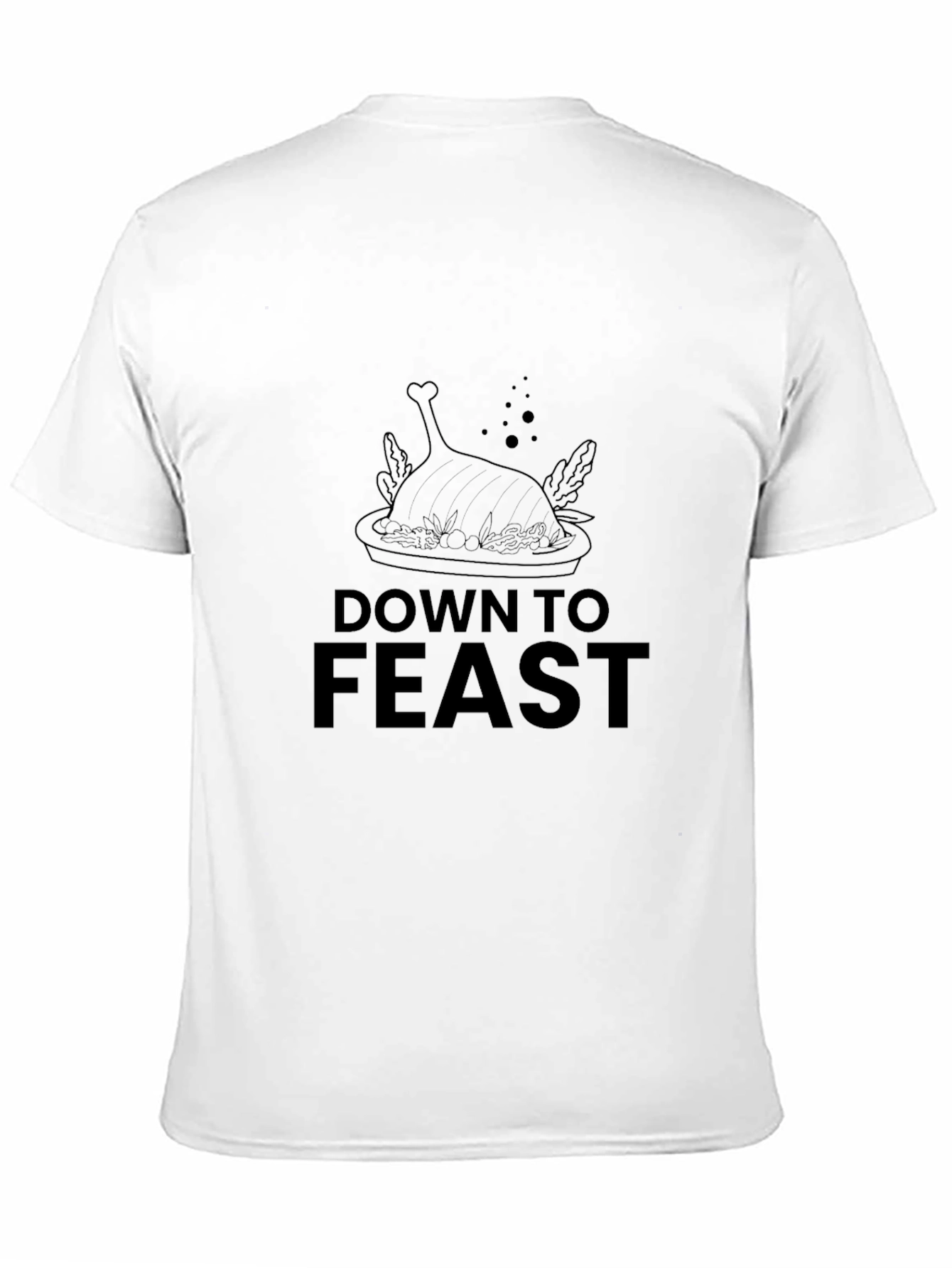 Down to Feast Graphic Tee - Black Casual Comfort