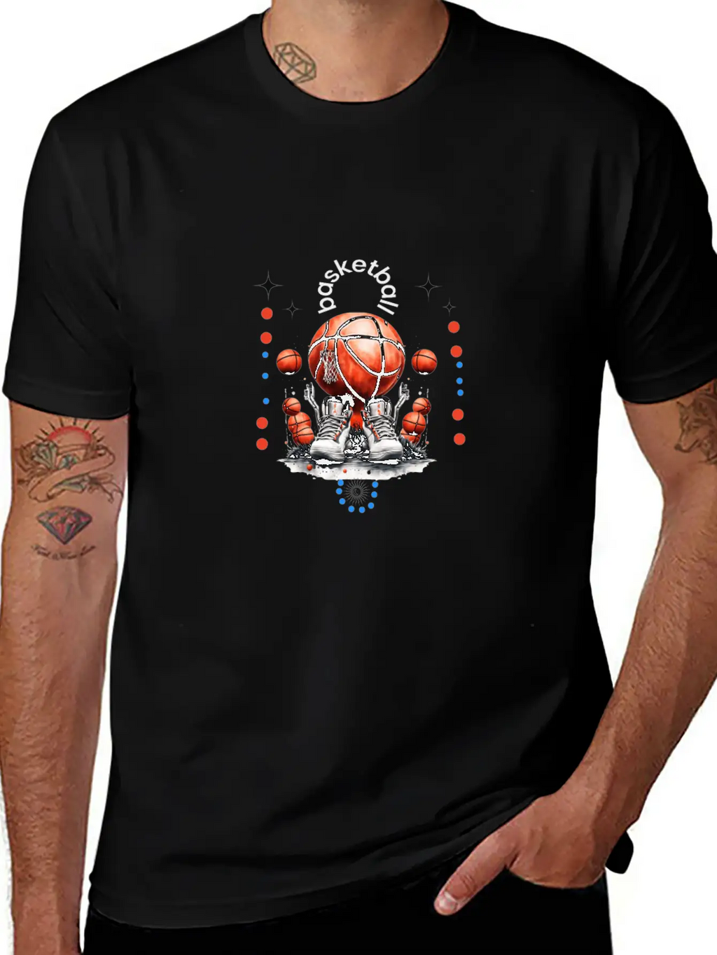 Dribble, Shoot, Score: The Rhythm Of Basketball Breathable Soft Cotton T-Shirt – Timeless Casual Look