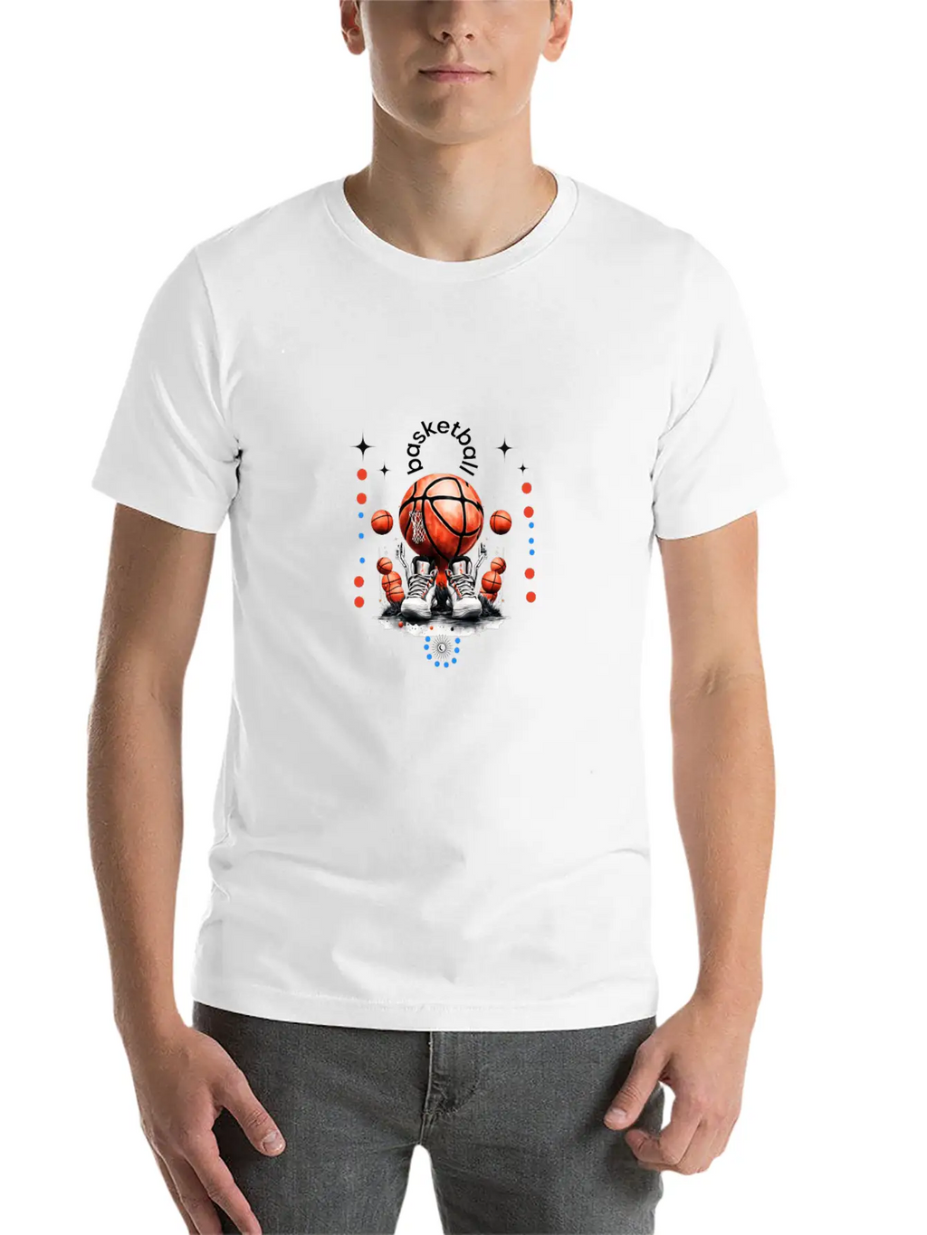 Dribble, Shoot, Score: The Rhythm Of Basketball Breathable Soft Cotton T-Shirt – Timeless Casual Look