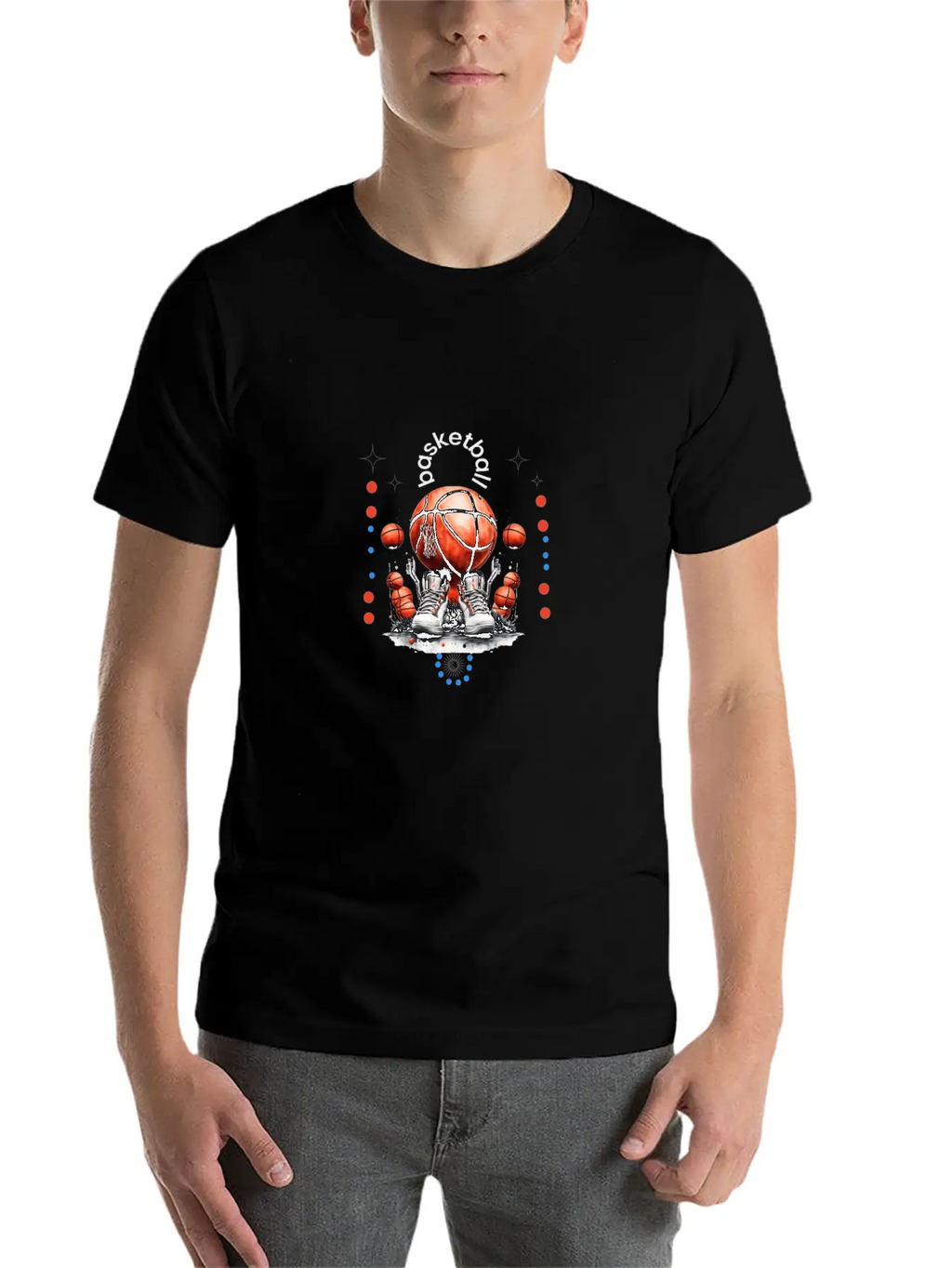 Dribble, Shoot, Score: The Rhythm Of Basketball Breathable Soft Cotton T-Shirt – Timeless Casual Look