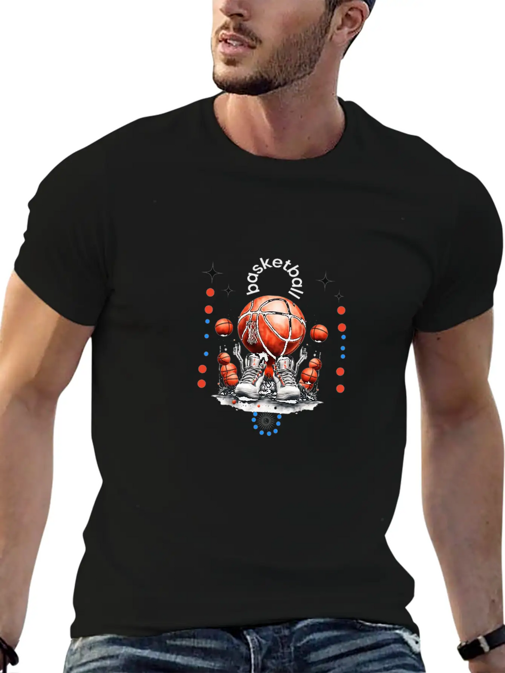 Dribble, Shoot, Score: The Rhythm Of Basketball Breathable Soft Cotton T-Shirt – Timeless Casual Look