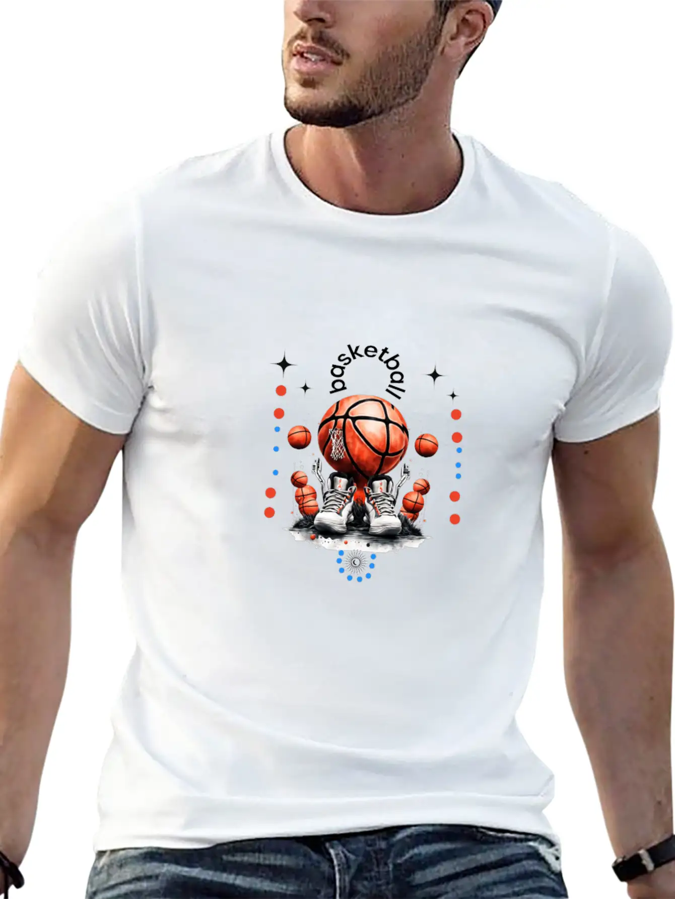 Dribble, Shoot, Score: The Rhythm Of Basketball Breathable Soft Cotton T-Shirt – Timeless Casual Look