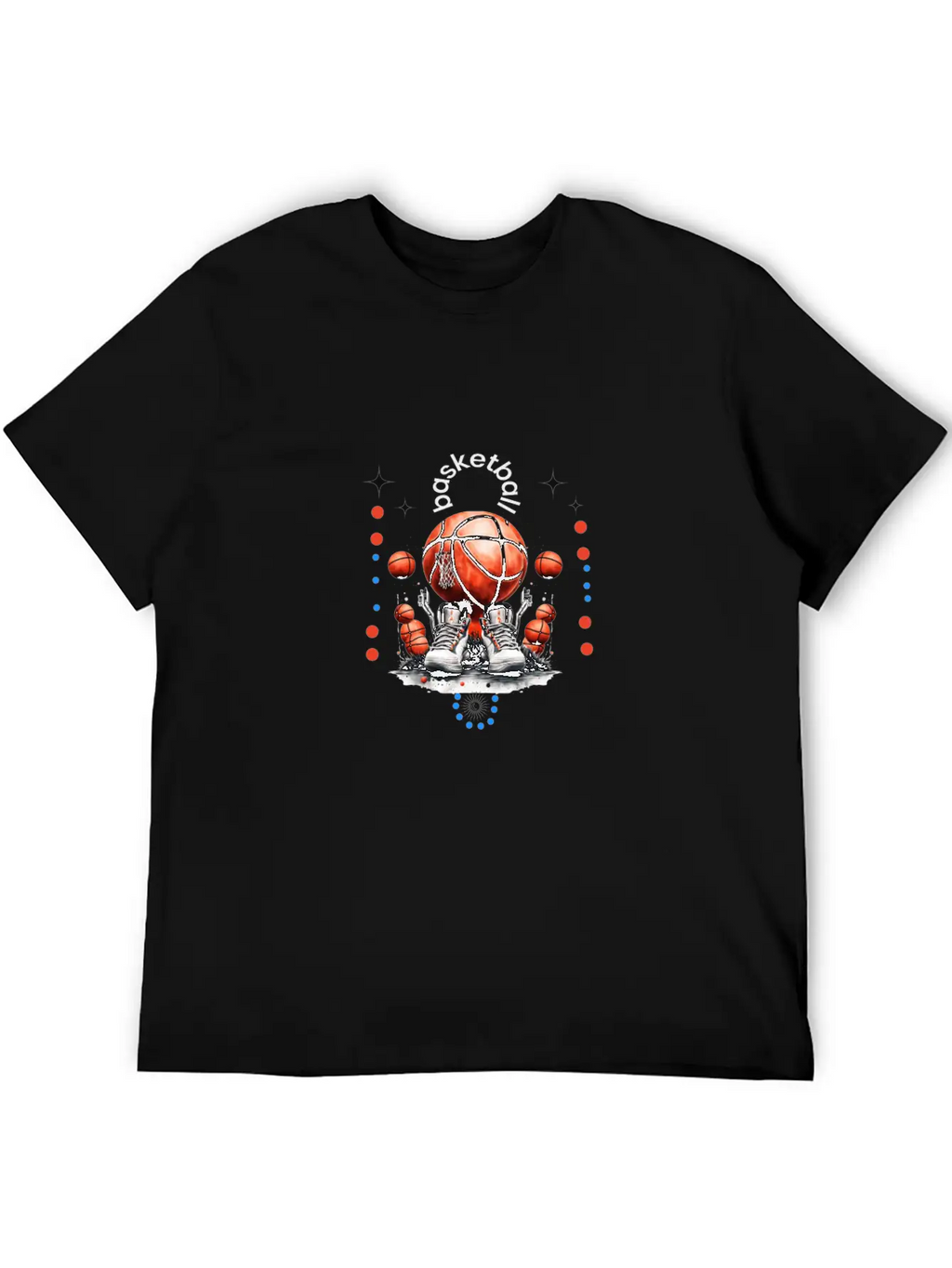 Dribble, Shoot, Score: The Rhythm Of Basketball Breathable Soft Cotton T-Shirt – Timeless Casual Look
