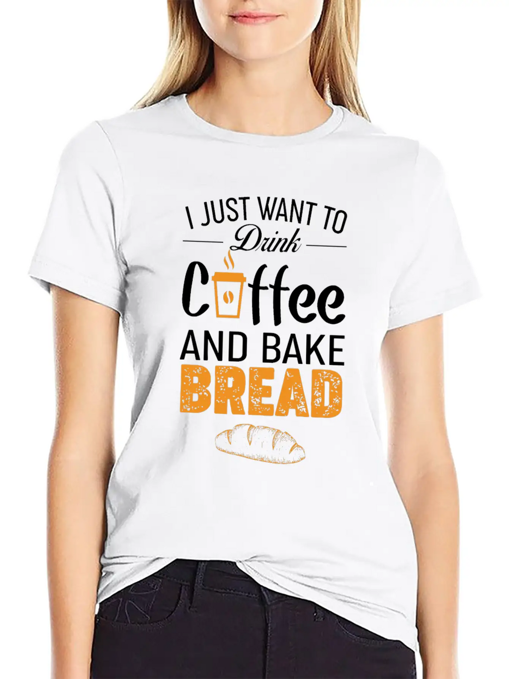Drink Coffee And Bake Bread Baking - Funny Baker Essential Cotton Tee For Daily Outfits – Unisex Style