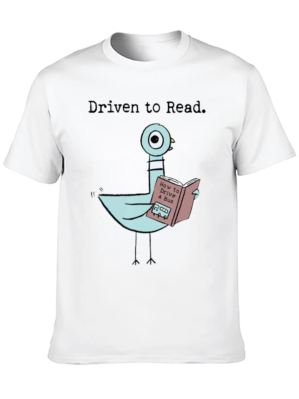 Driven To Read Pigeon Library Reading Books Reade Relaxed Everyday Tee – Lightweight And Durable Cotton