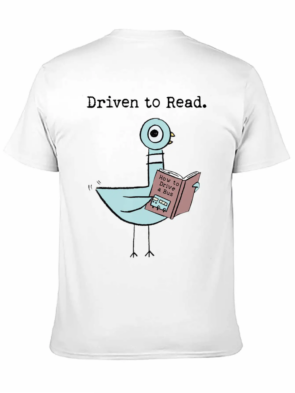 Driven To Read Pigeon Library Reading Books Reade Relaxed Everyday Tee – Lightweight And Durable Cotton
