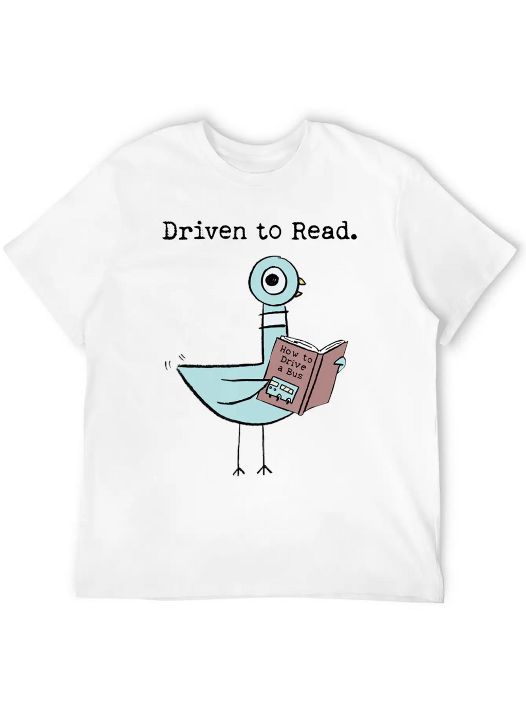 Driven To Read Pigeon Library Reading Books Reade Relaxed Everyday Tee – Lightweight And Durable Cotton