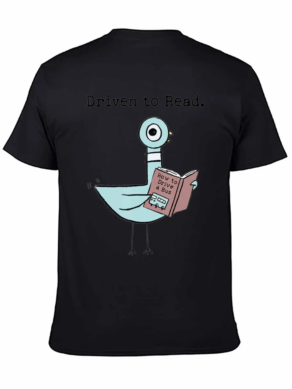 Driven To Read Pigeon Library Reading Books Reade Relaxed Everyday Tee – Lightweight And Durable Cotton