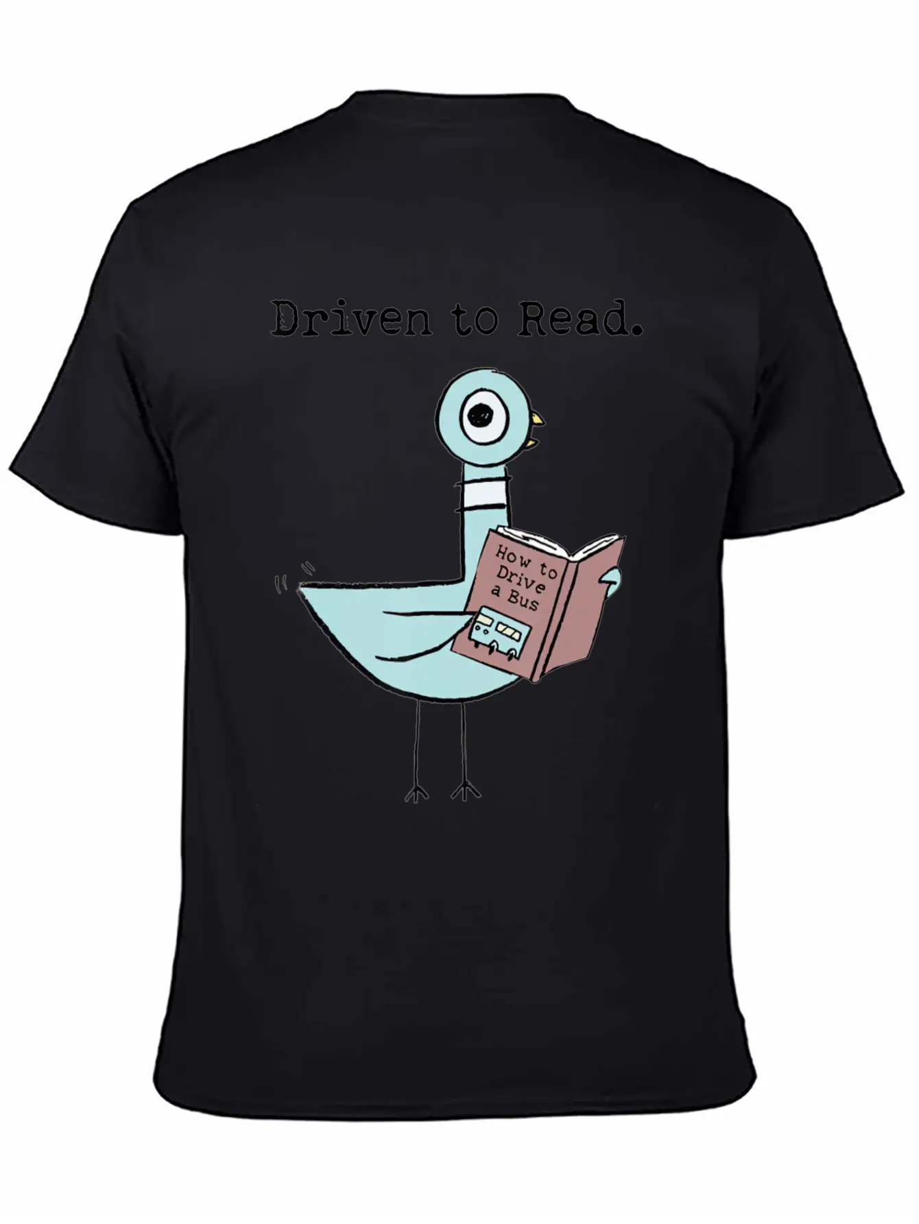 Driven To Read Pigeon Library Reading Books Reade Relaxed Everyday Tee – Lightweight And Durable Cotton