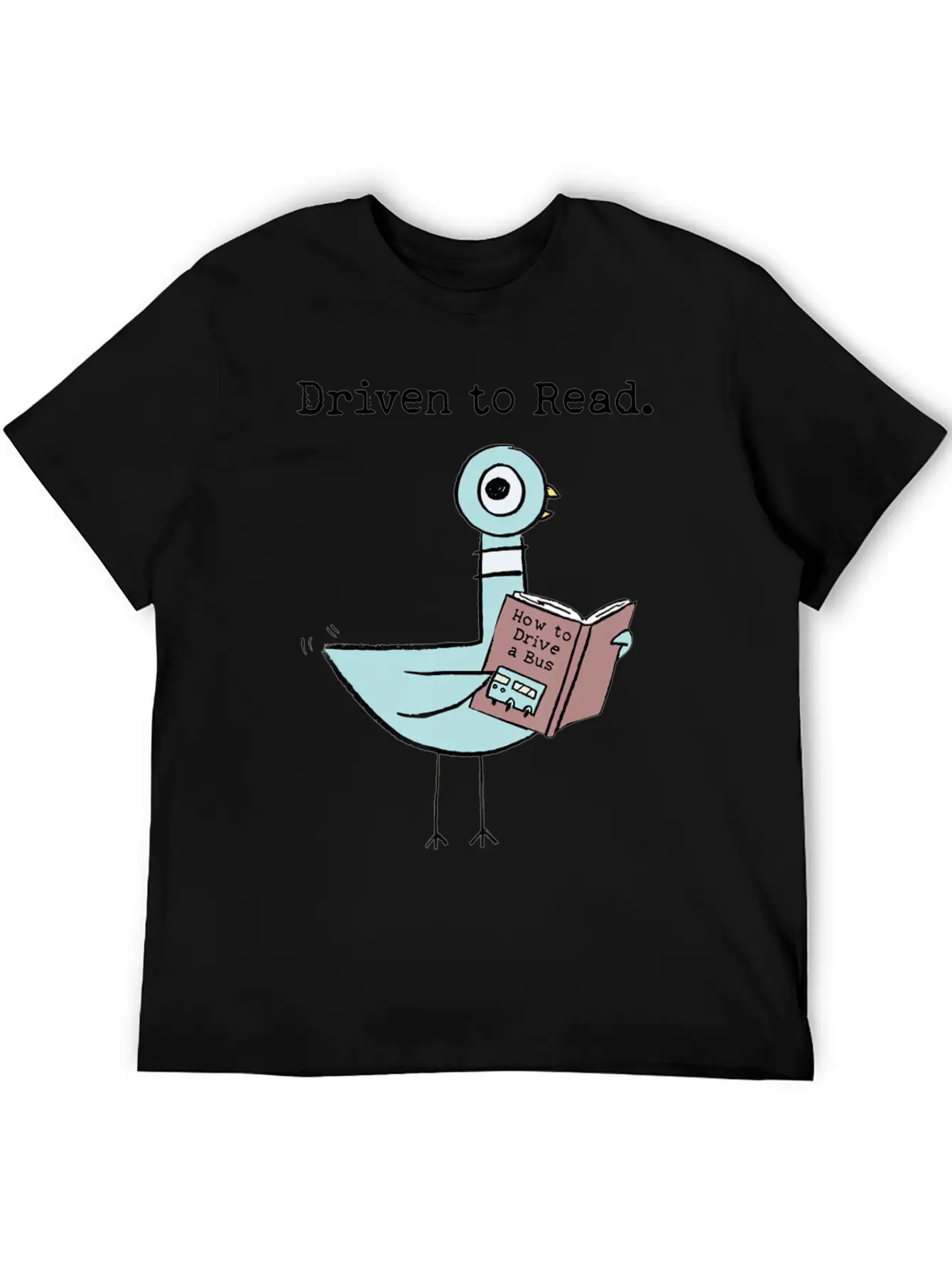 Driven To Read Pigeon Library Reading Books Reade Relaxed Everyday Tee – Lightweight And Durable Cotton