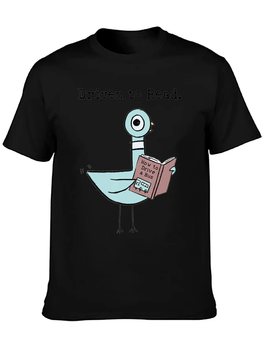 Driven To Read Pigeon Library Reading Books Reade Relaxed Everyday Tee – Lightweight And Durable Cotton