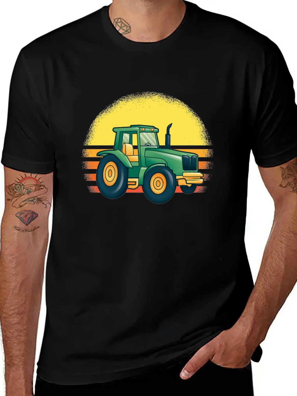 Driving A Tractor Essential Cotton Tee For Daily Outfits – Unisex Style