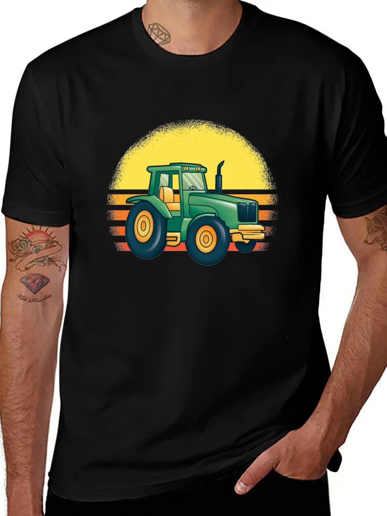 Driving A Tractor Essential Cotton Tee For Daily Outfits – Unisex Style
