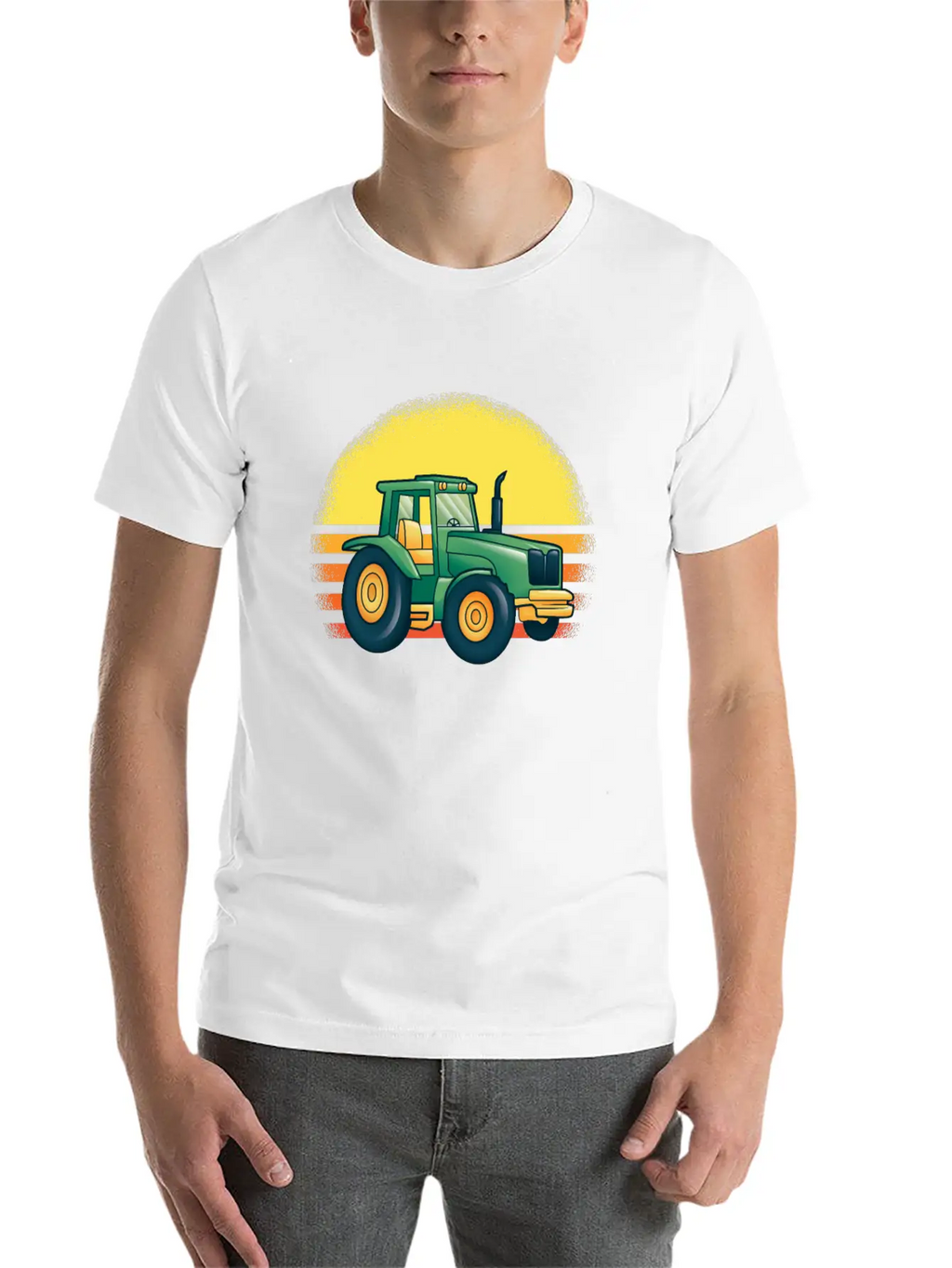Driving A Tractor Essential Cotton Tee For Daily Outfits – Unisex Style