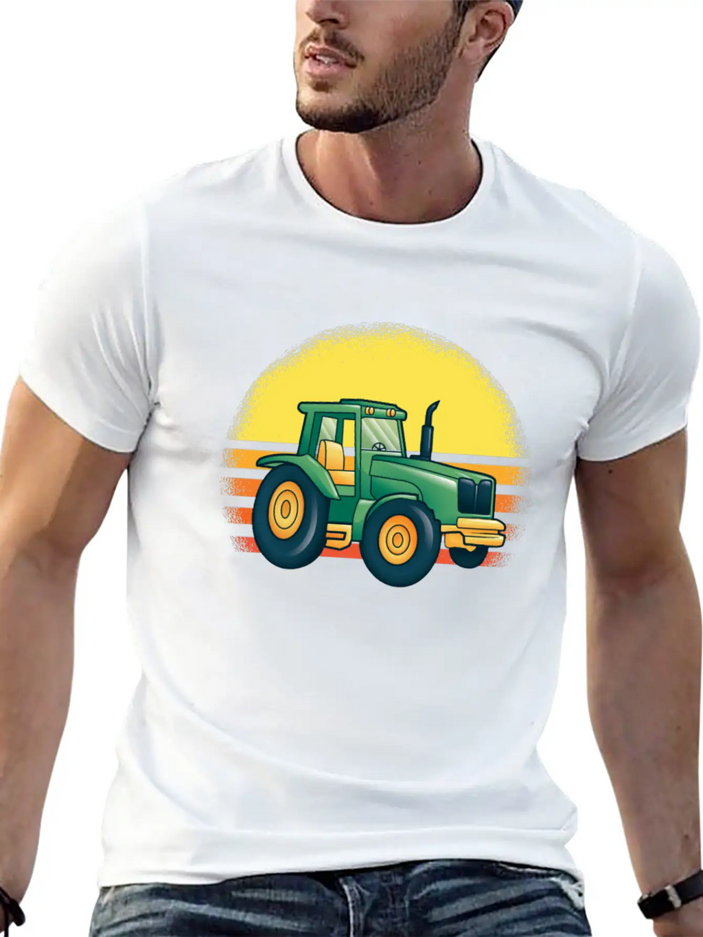 Driving A Tractor Essential Cotton Tee For Daily Outfits – Unisex Style