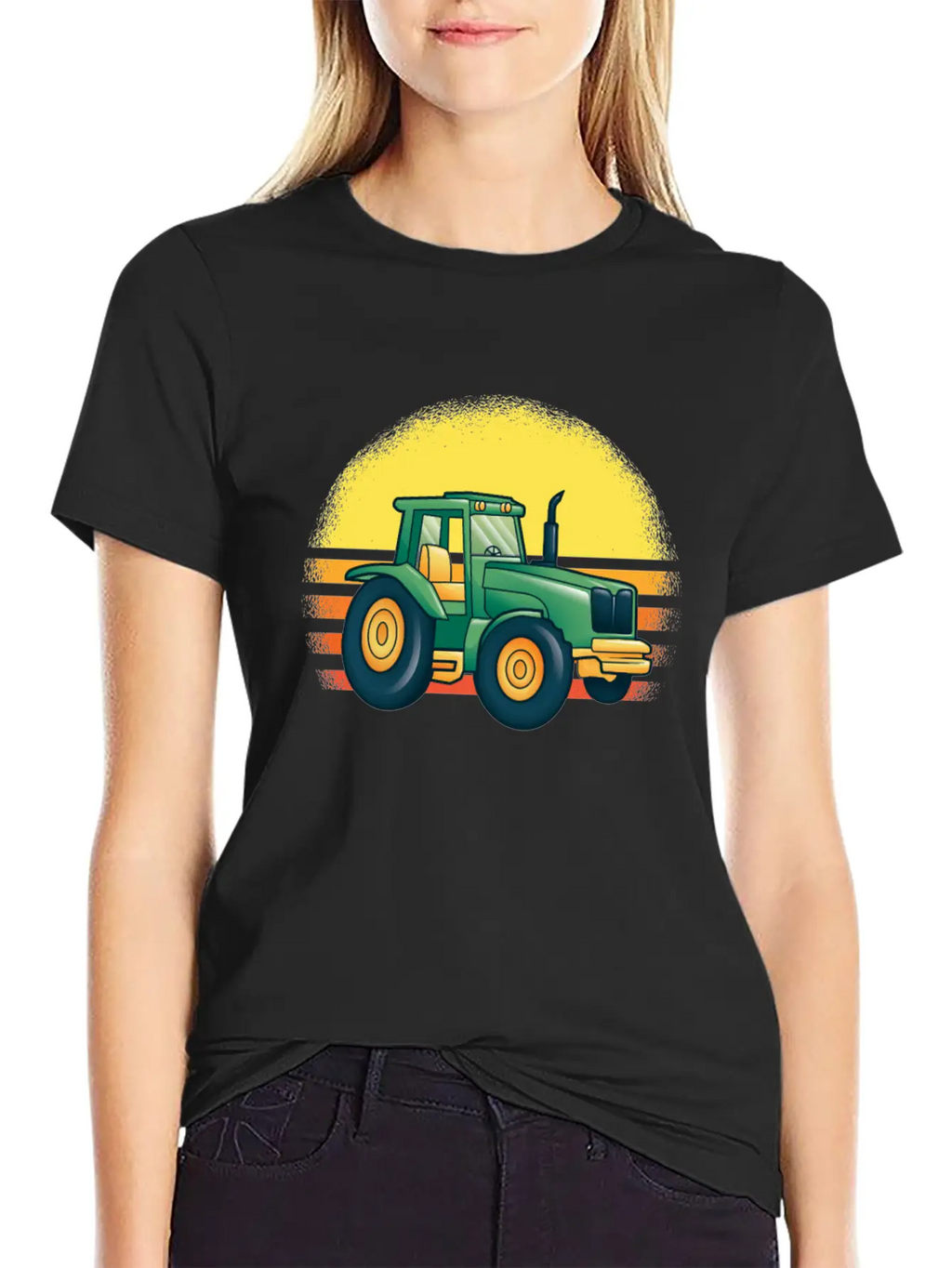 Driving A Tractor Essential Cotton Tee For Daily Outfits – Unisex Style