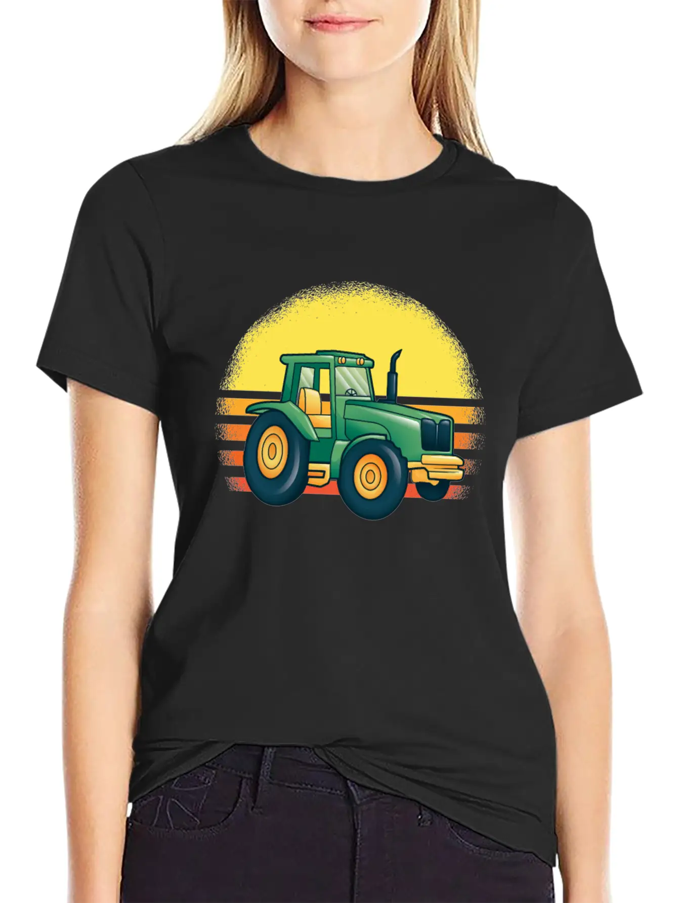 Driving A Tractor Essential Cotton Tee For Daily Outfits – Unisex Style