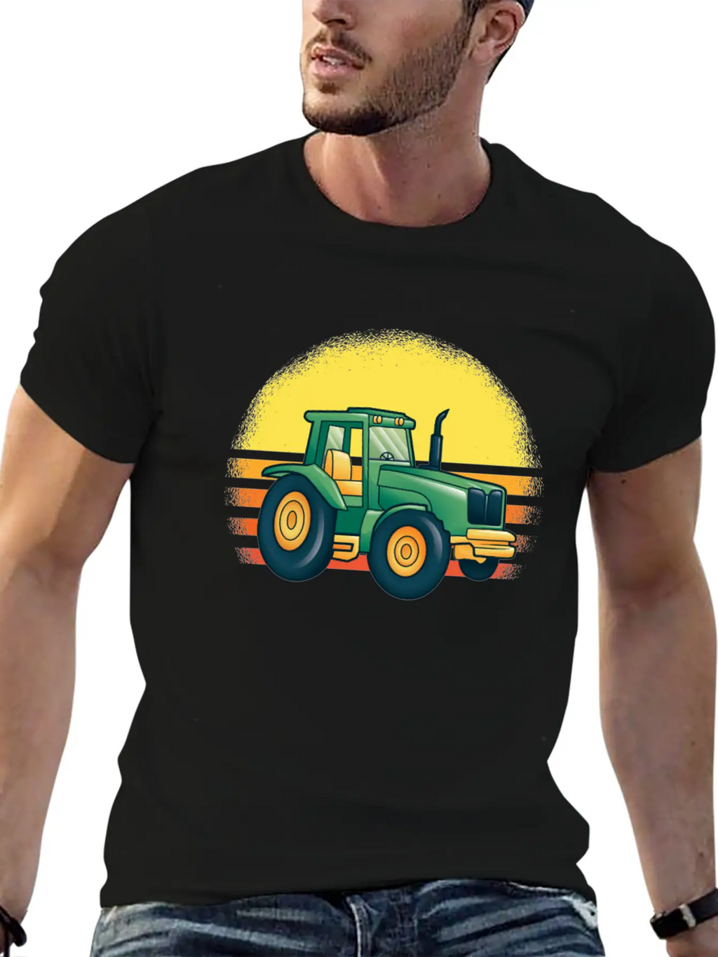 Driving A Tractor Essential Cotton Tee For Daily Outfits – Unisex Style