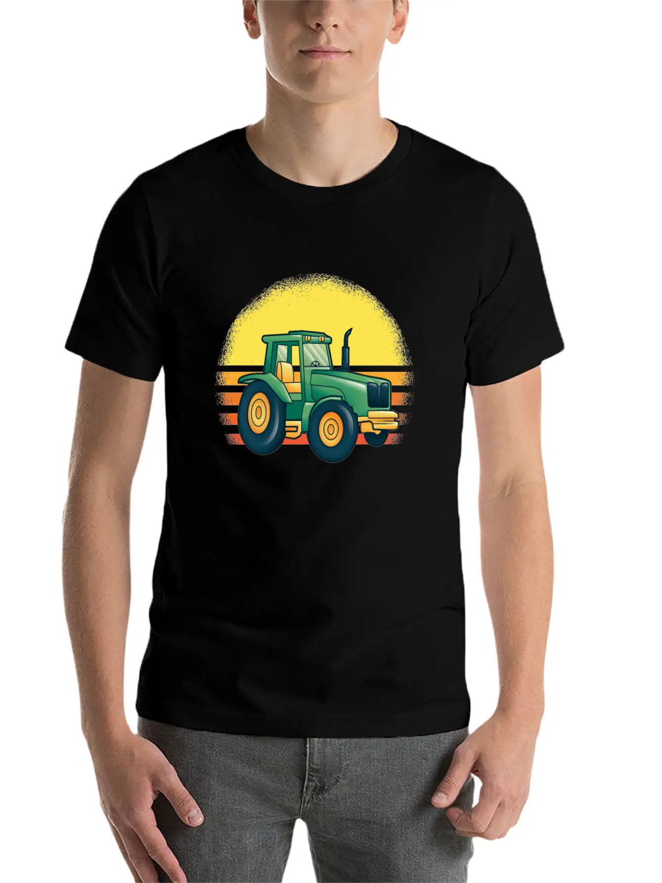 Driving A Tractor Essential Cotton Tee For Daily Outfits – Unisex Style