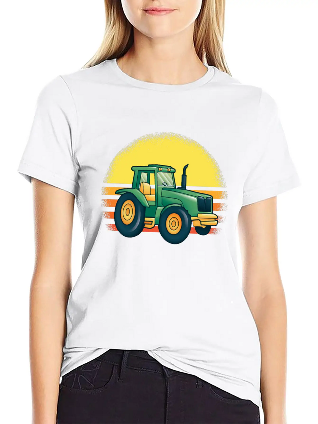 Driving A Tractor Essential Cotton Tee For Daily Outfits – Unisex Style