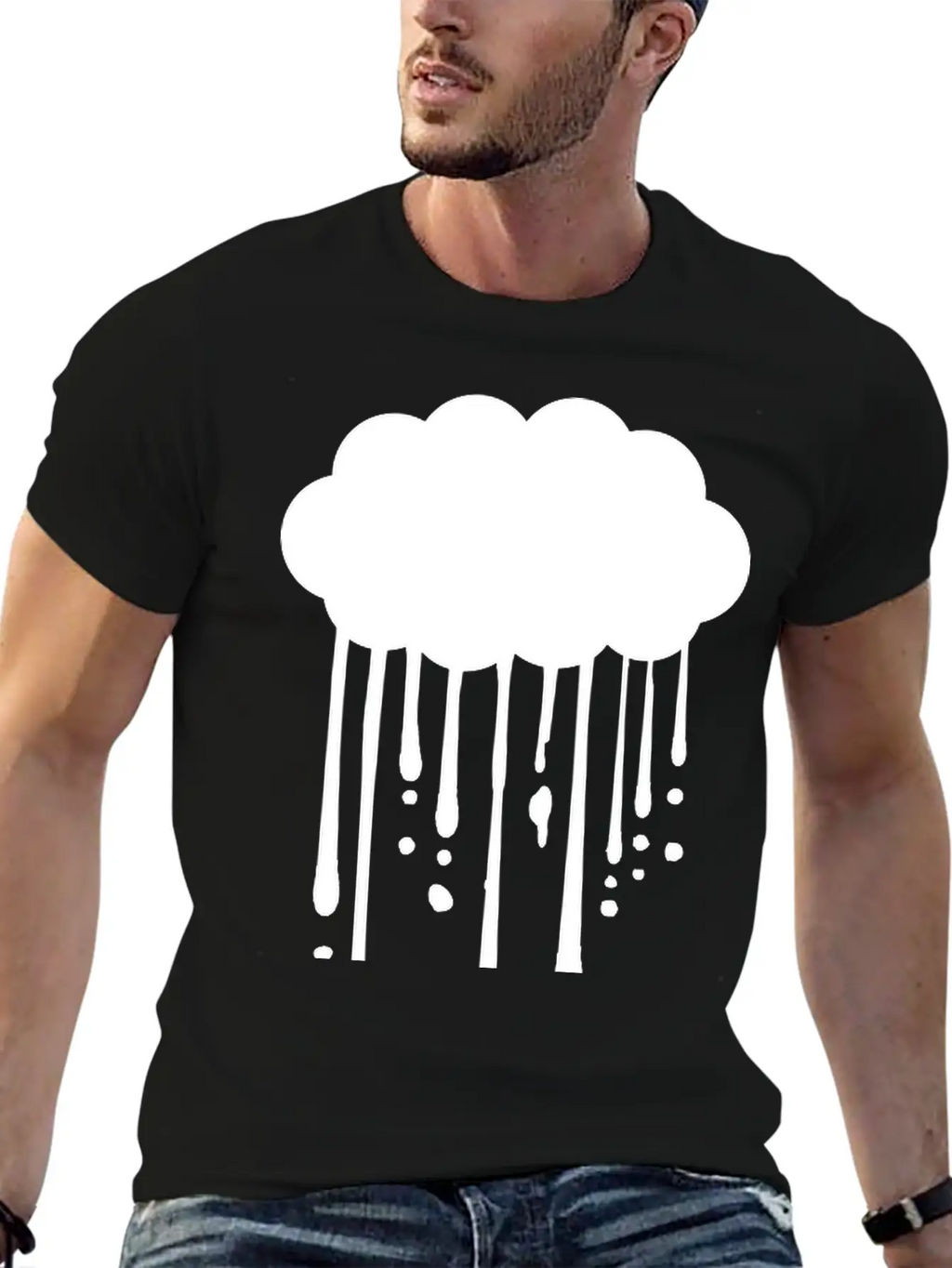 Drops Graffiti Rain Breathable Graphic T-Shirt – Perfect For Casual Days