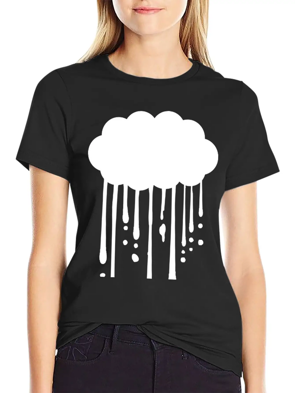 Drops Graffiti Rain Breathable Graphic T-Shirt – Perfect For Casual Days