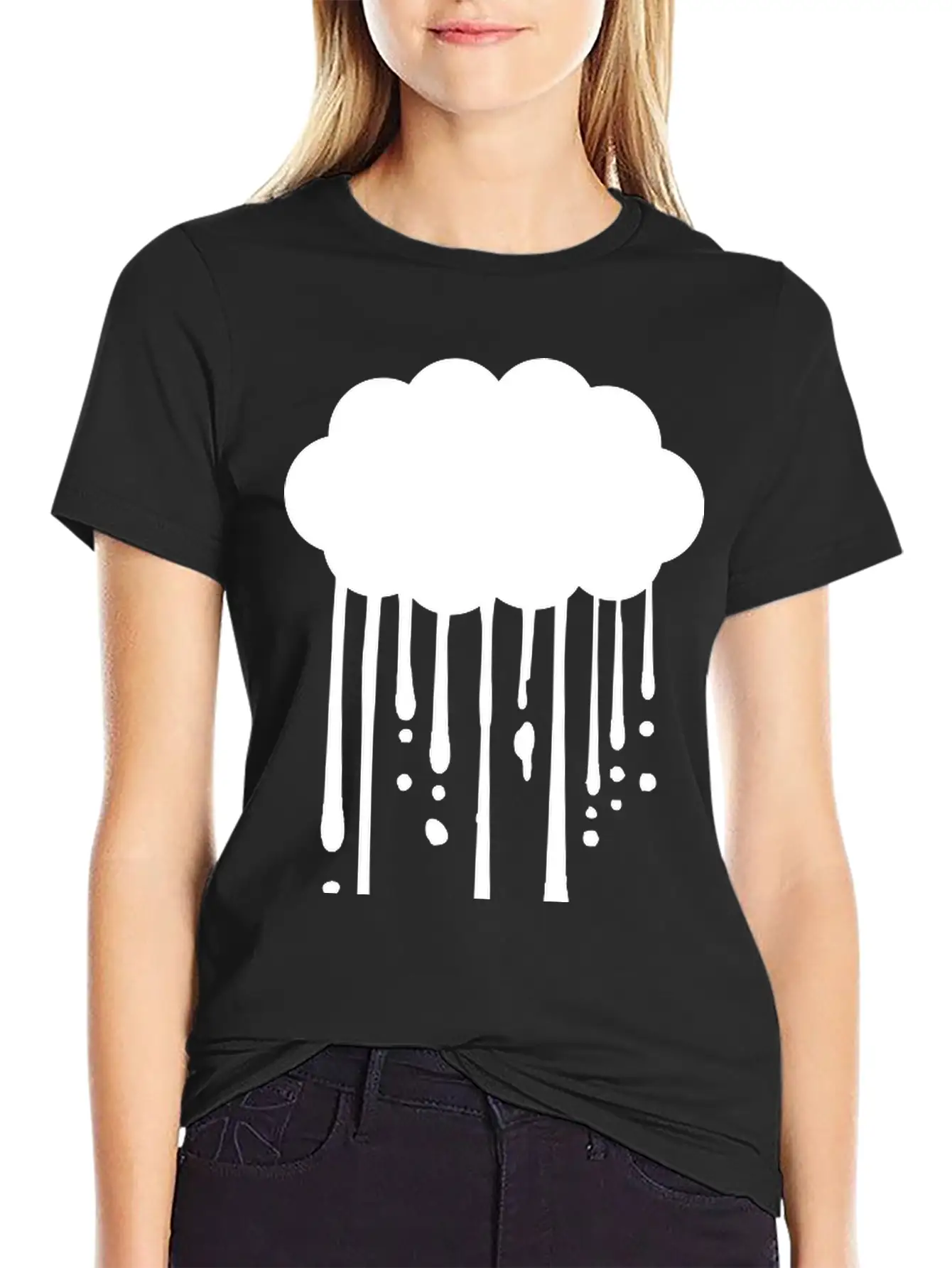 Drops Graffiti Rain Breathable Graphic T-Shirt – Perfect For Casual Days