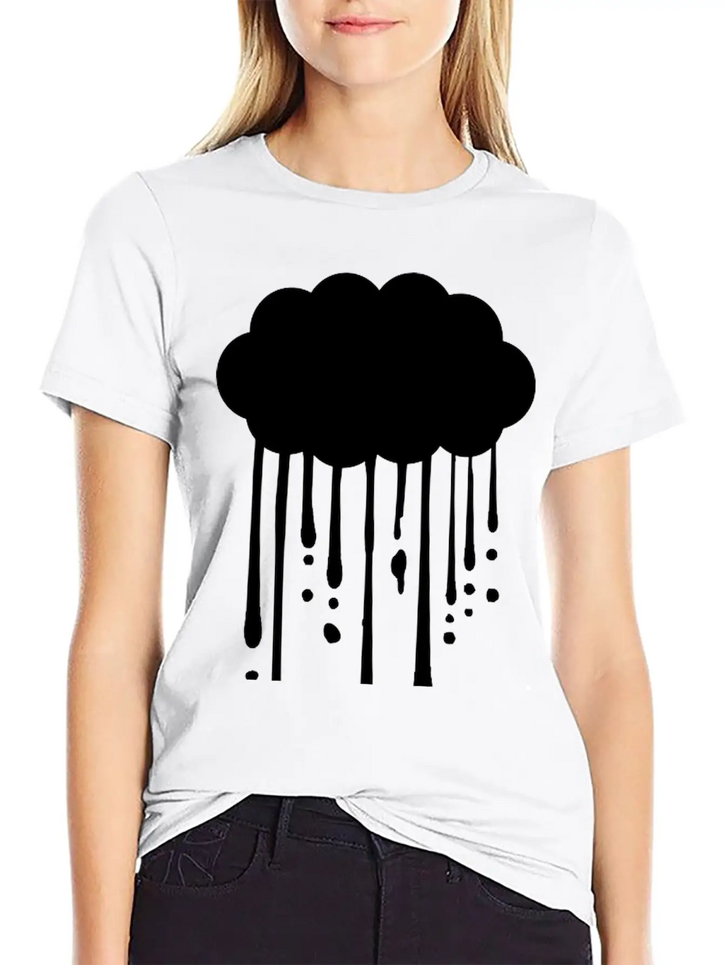 Drops Graffiti Rain Breathable Graphic T-Shirt – Perfect For Casual Days