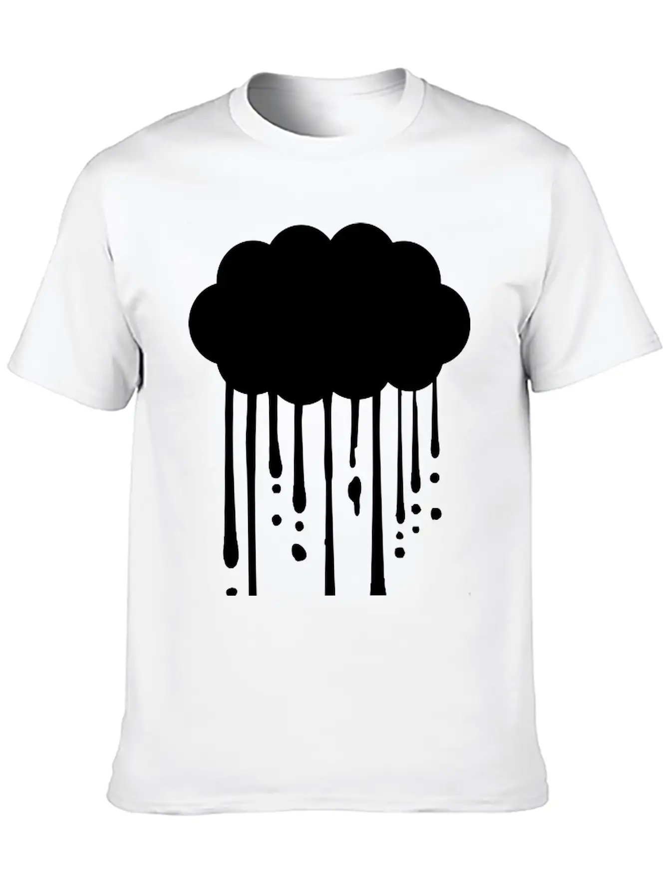 Drops Graffiti Rain Breathable Graphic T-Shirt – Perfect For Casual Days