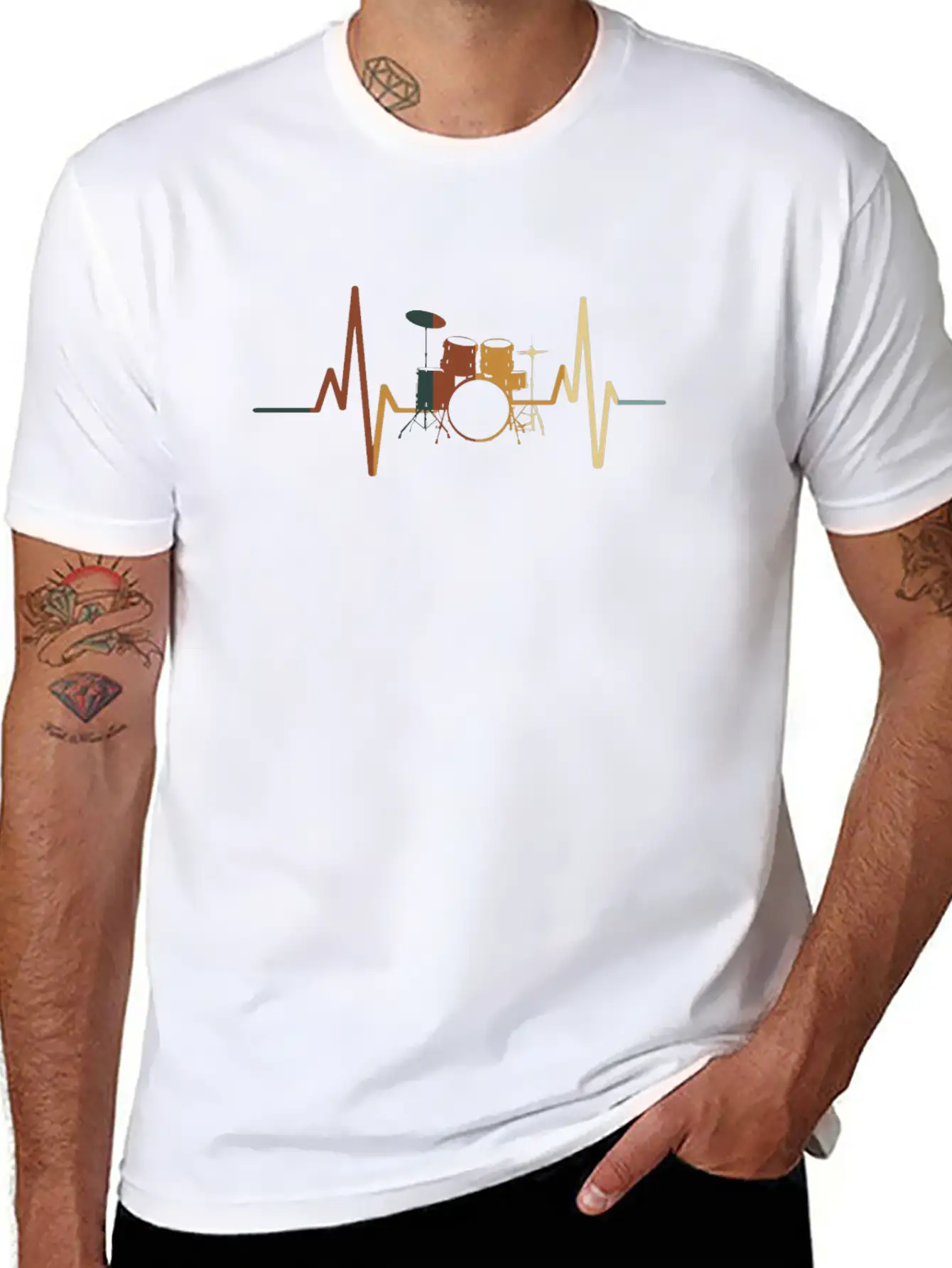 Drum Band Essential Cotton Tee For Daily Outfits – Unisex Style