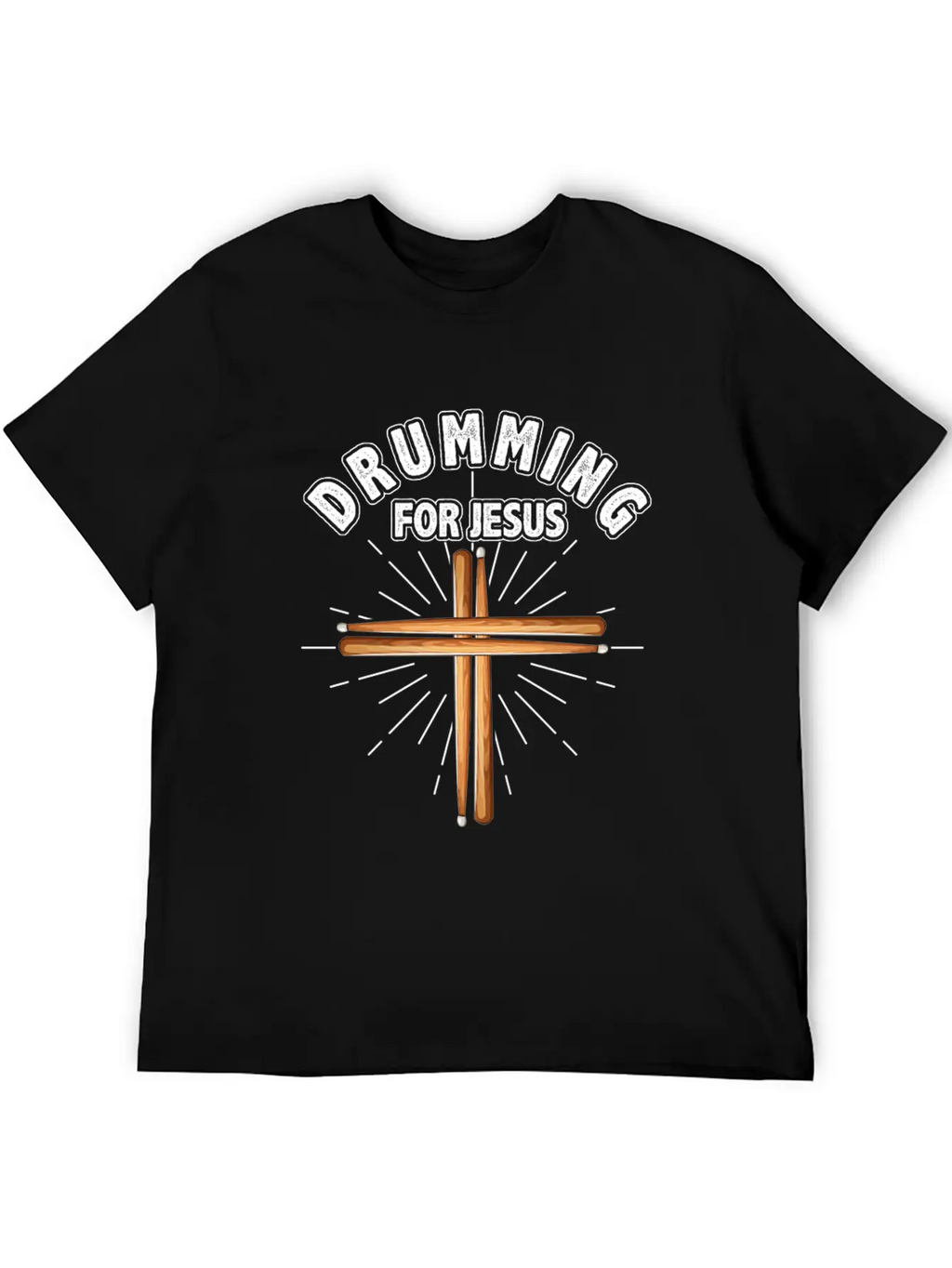 Drummer Drumming Drums Percussion Jesus Christian Stylish Everyday T-Shirt – Unisex Basic Cotton Tee
