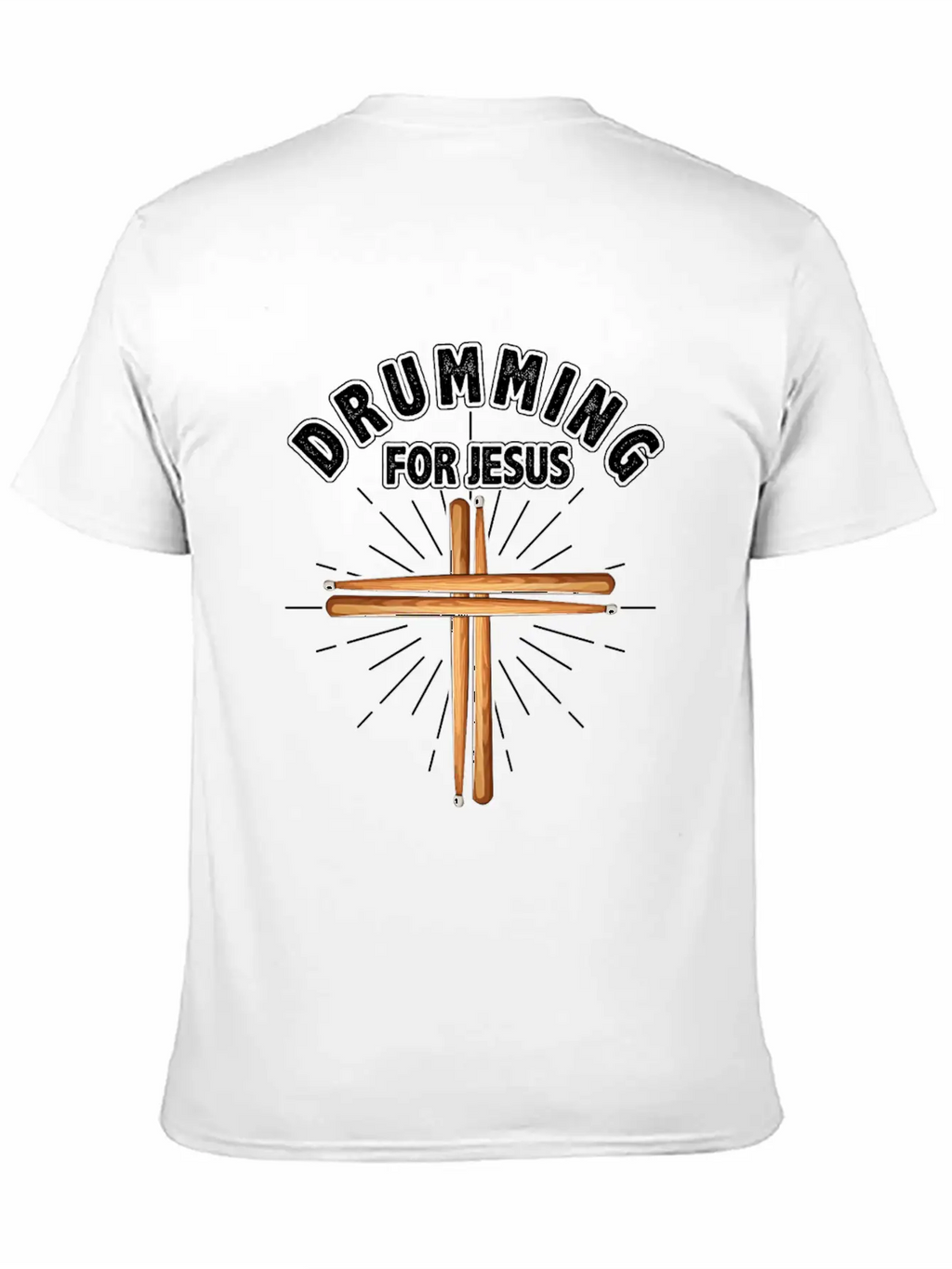 Drummer Drumming Drums Percussion Jesus Christian Stylish Everyday T-Shirt – Unisex Basic Cotton Tee