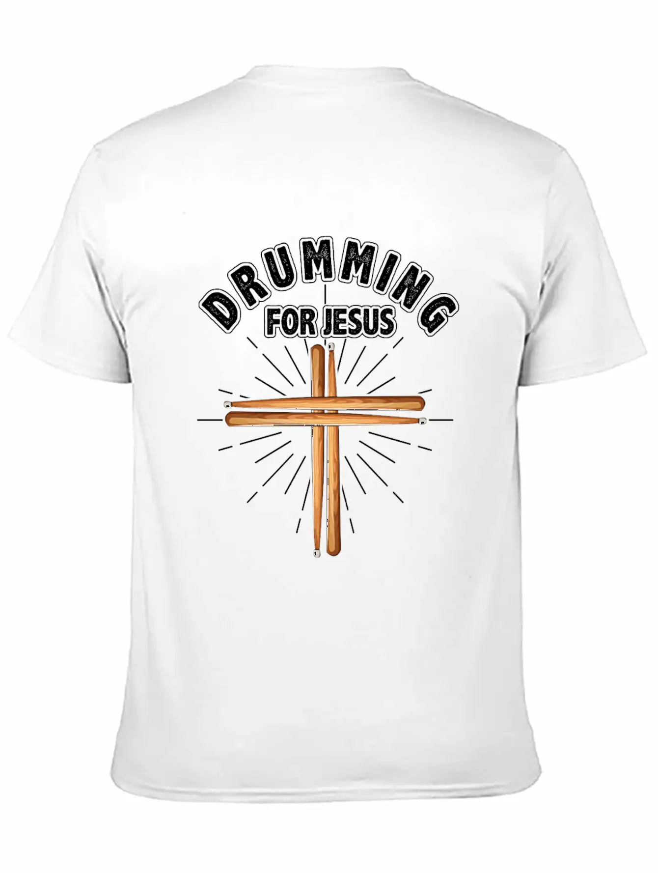 Drummer Drumming Drums Percussion Jesus Christian Stylish Everyday T-Shirt – Unisex Basic Cotton Tee