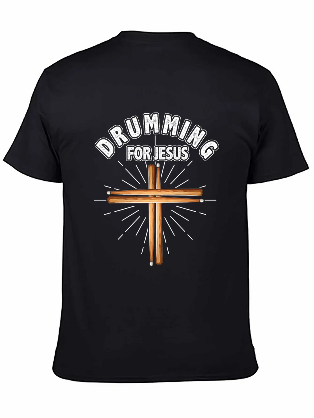 Drummer Drumming Drums Percussion Jesus Christian Stylish Everyday T-Shirt – Unisex Basic Cotton Tee