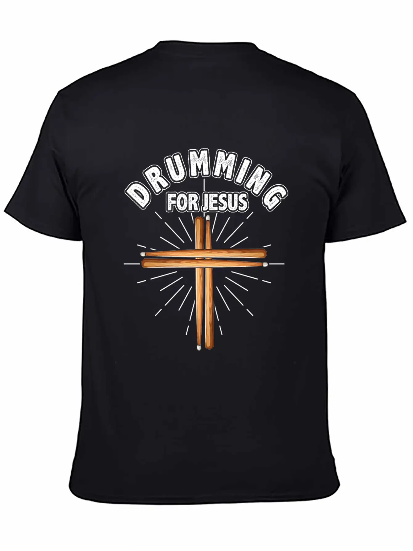 Drummer Drumming Drums Percussion Jesus Christian Stylish Everyday T-Shirt – Unisex Basic Cotton Tee