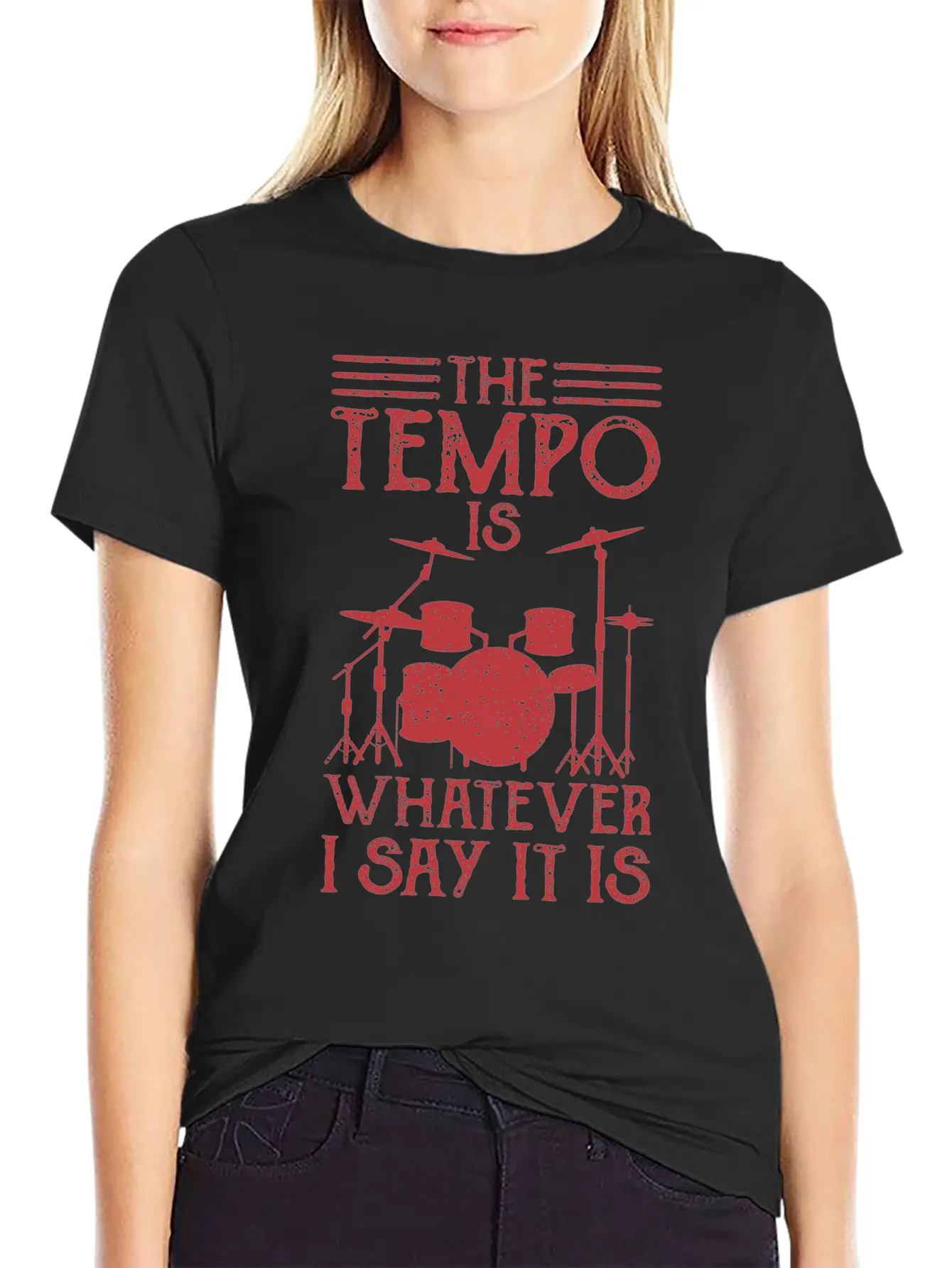 DRUMMER Gift Musician For Drummer Girl THE TEMPO Classic Cotton Tee – Unisex Comfort For Any Season