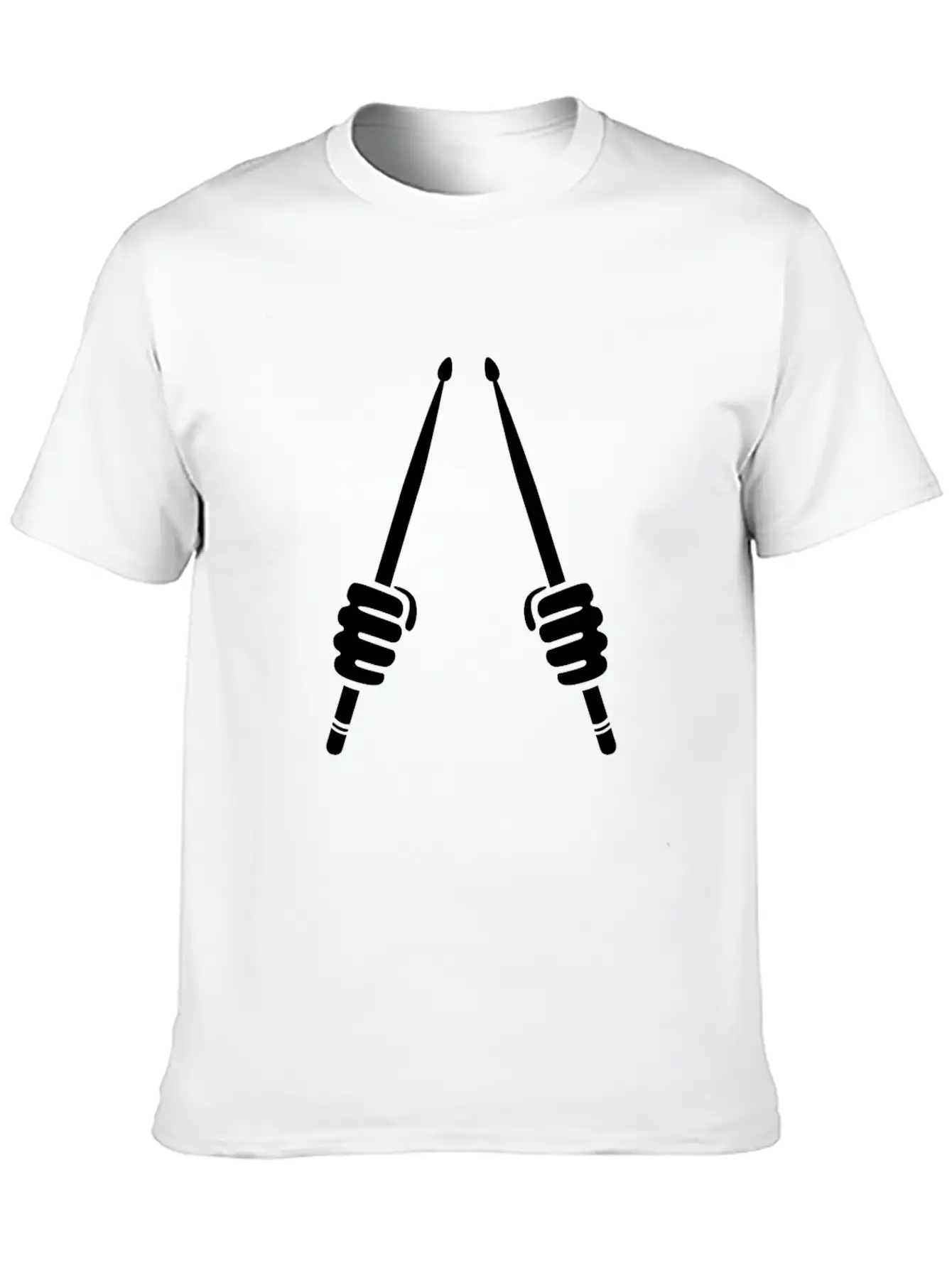 Drummer Hand Drumsticks Modern Fit Casual T-Shirt – Clean And Versatile Design
