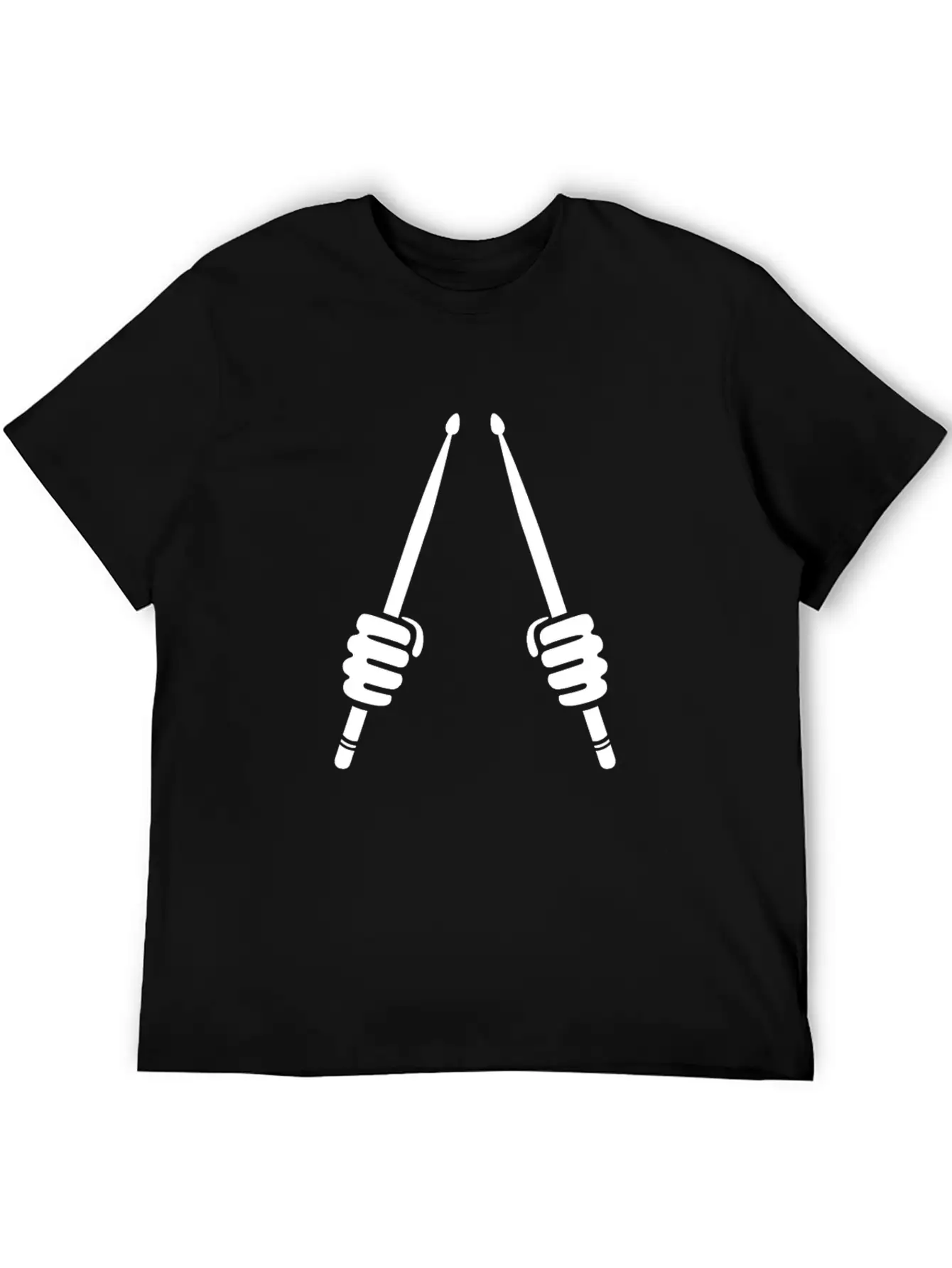 Drummer Hand Drumsticks Modern Fit Casual T-Shirt – Clean And Versatile Design