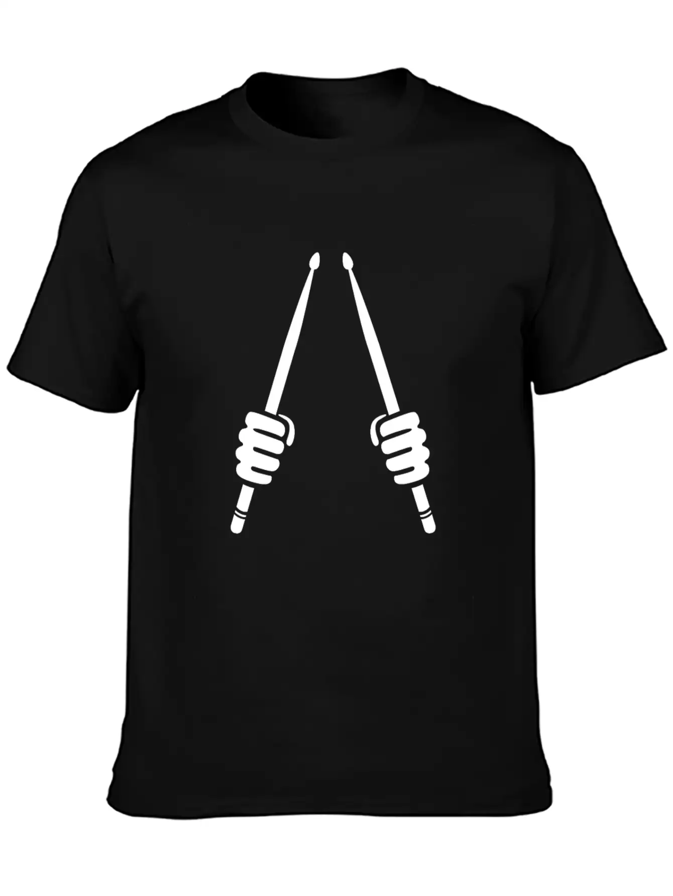 Drummer Hand Drumsticks Modern Fit Casual T-Shirt – Clean And Versatile Design