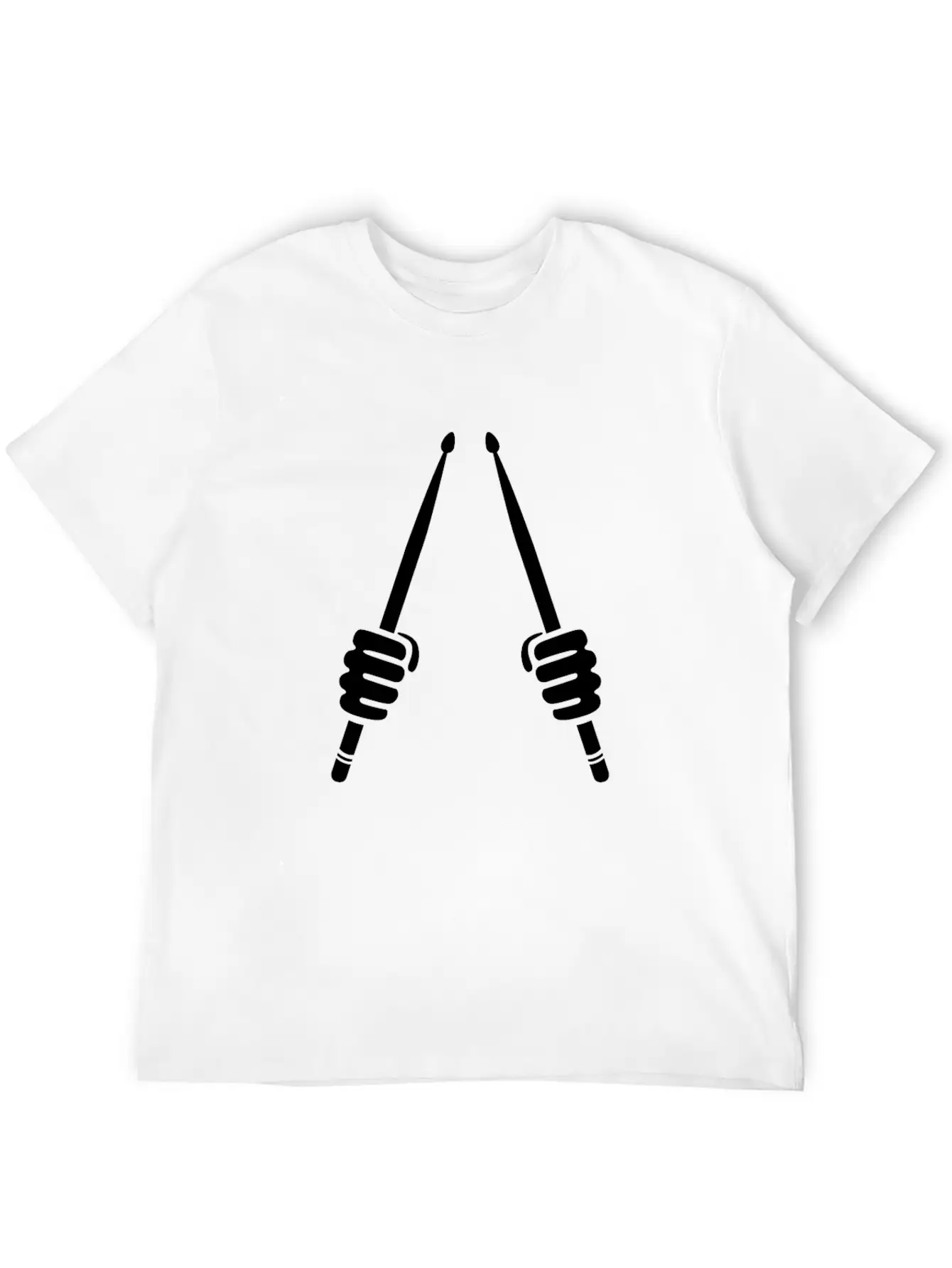 Drummer Hand Drumsticks Modern Fit Casual T-Shirt – Clean And Versatile Design