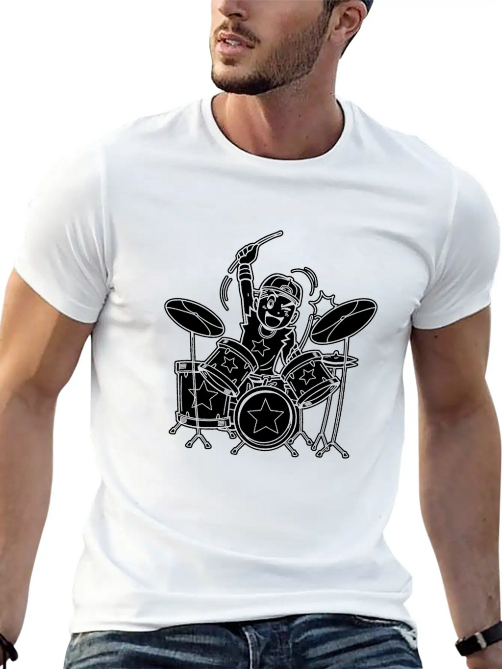 Drumming Drummer Timeless Short Sleeve Tee – Comfy And Minimalist Design