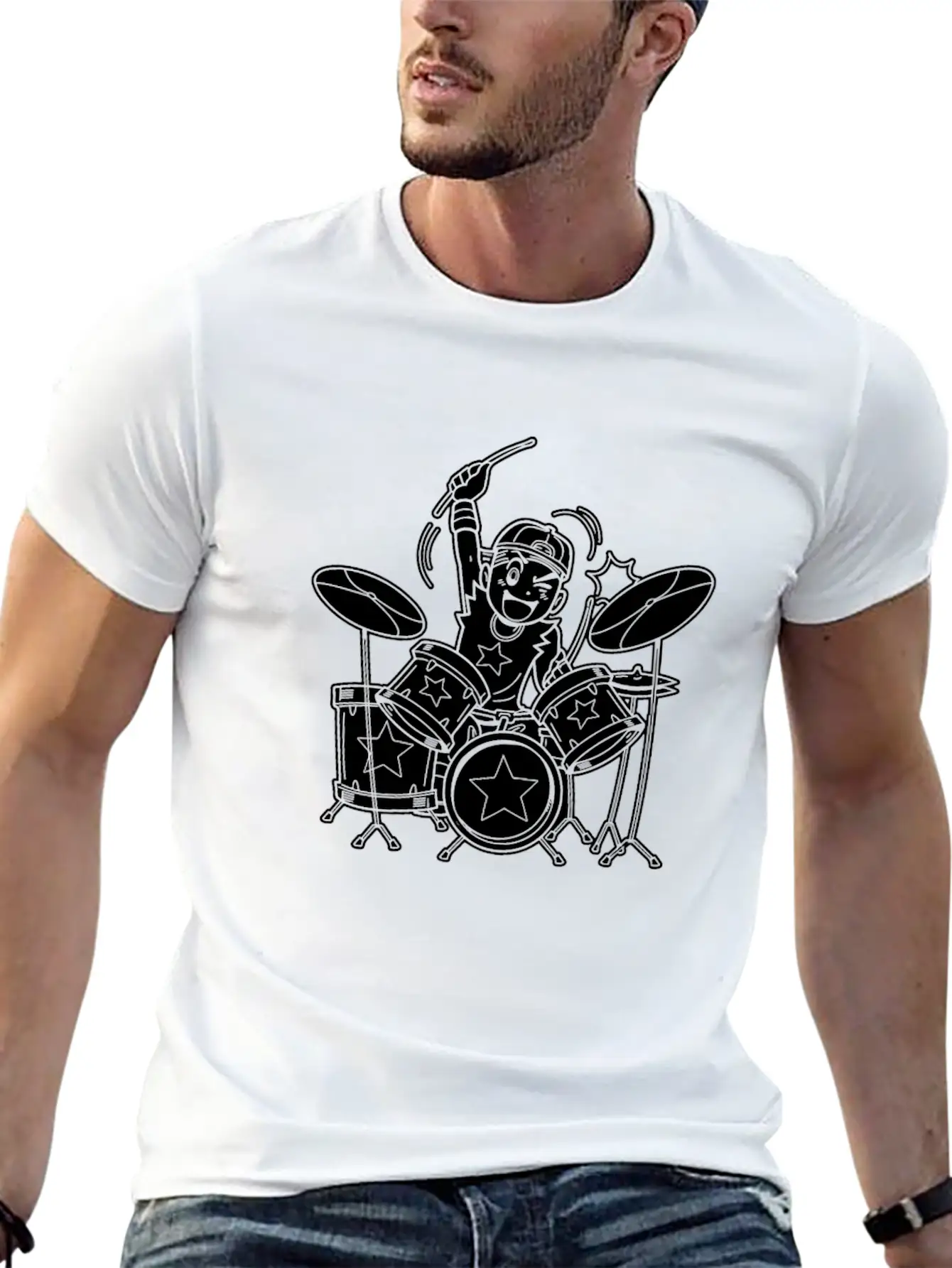 Drumming Drummer Timeless Short Sleeve Tee – Comfy And Minimalist Design