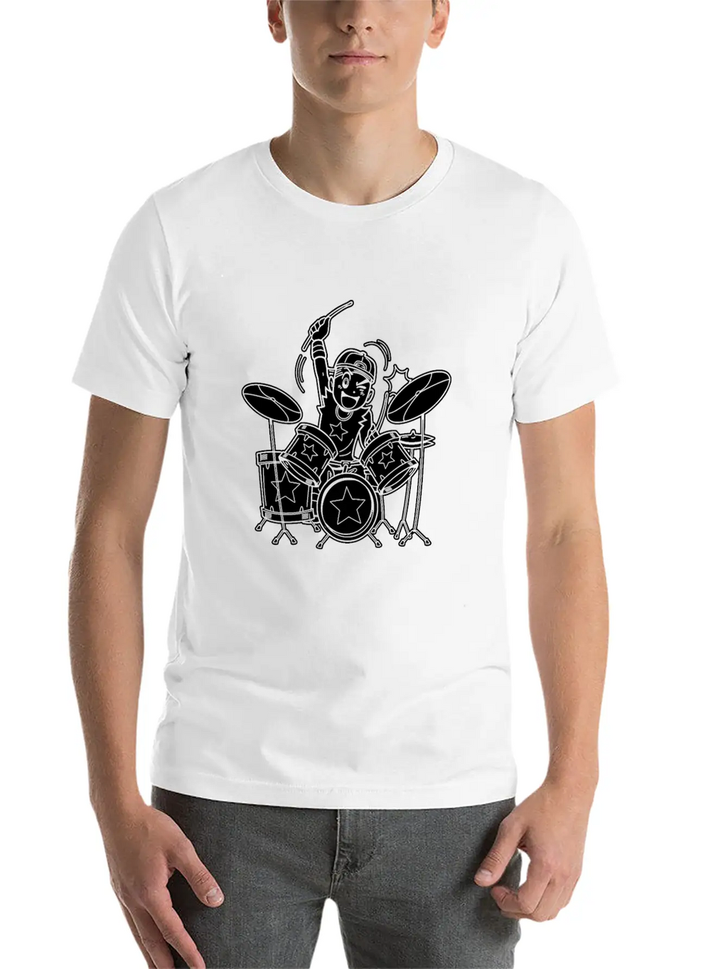 Drumming Drummer Timeless Short Sleeve Tee – Comfy And Minimalist Design